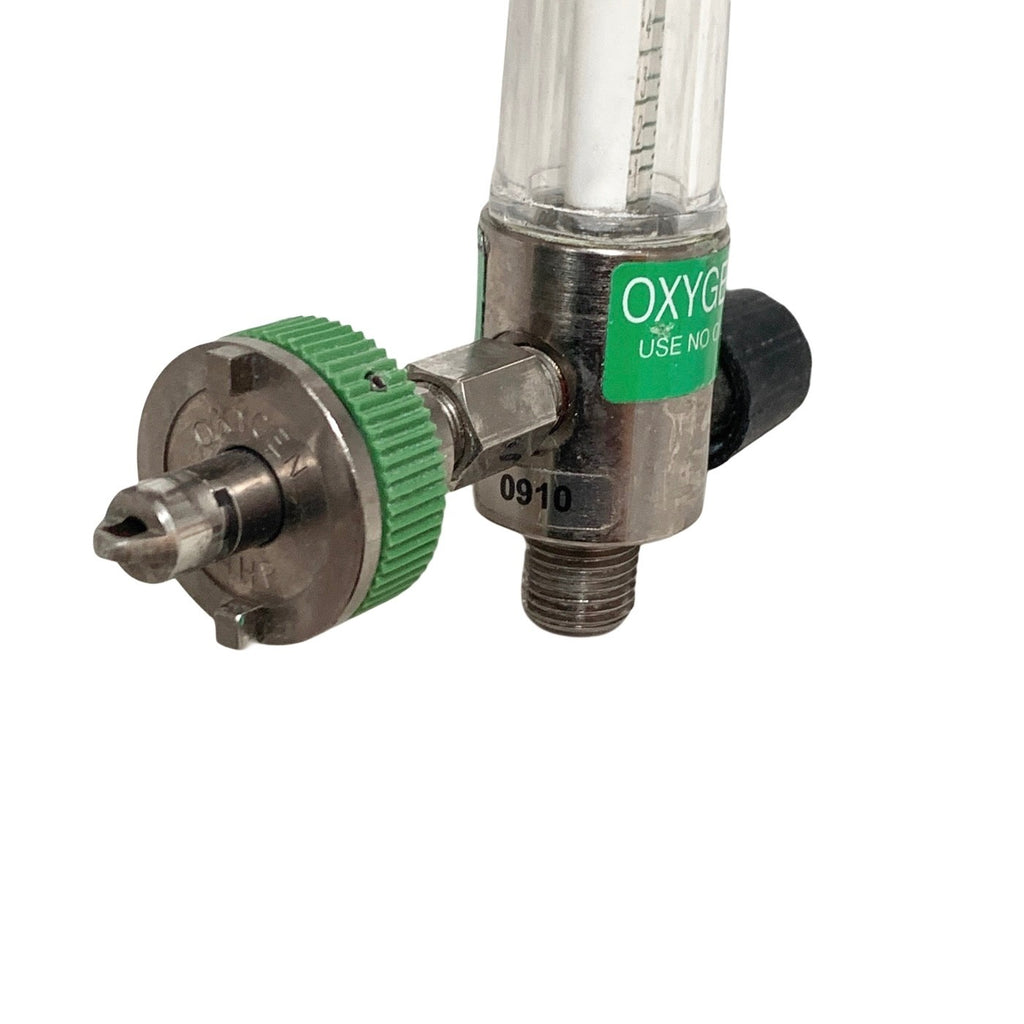 Ohio Medical Oxygen Flowmeter 0-15 LPM Thorpe Tube Side Inlet Diamond Adapter