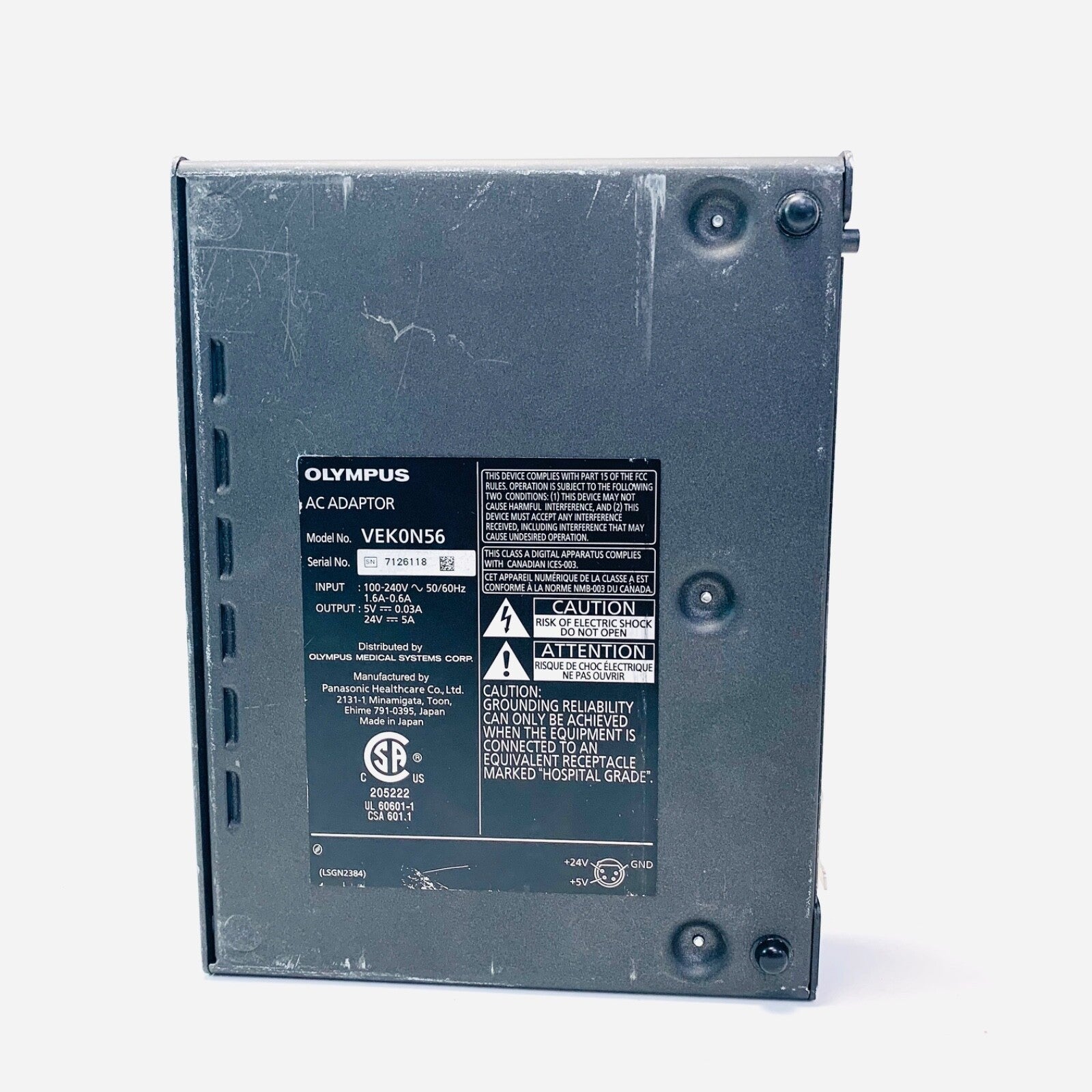 OLYMPUS Ref VEK0N56, AC ADAPTER FOR MONITOR