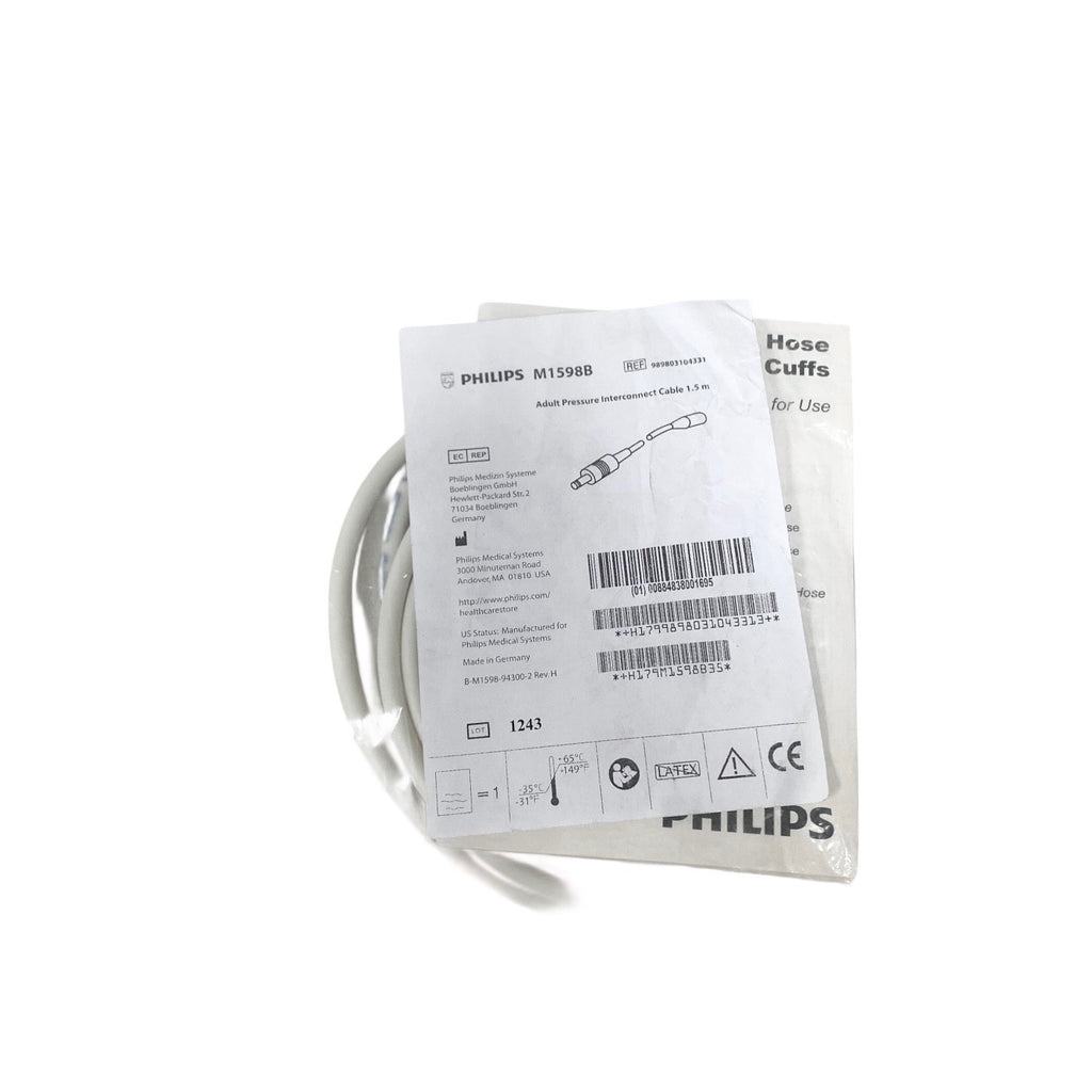PHILIPS M1598B REF 989803104331 Adult Pressure Interconnect Cable 1.5 m