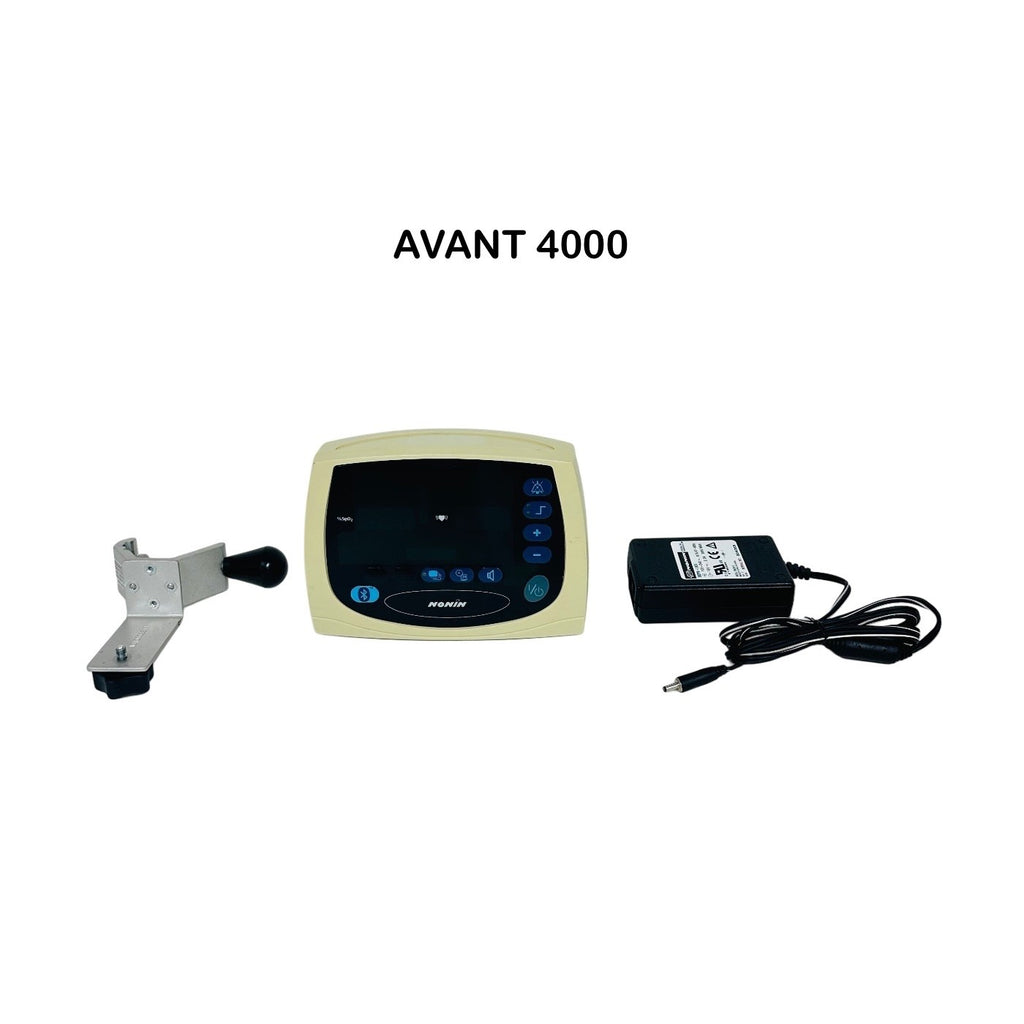NONIN AVANT 4000 Wireless Bluetooth Spo2 Module W/ Power Supply & Clamp
