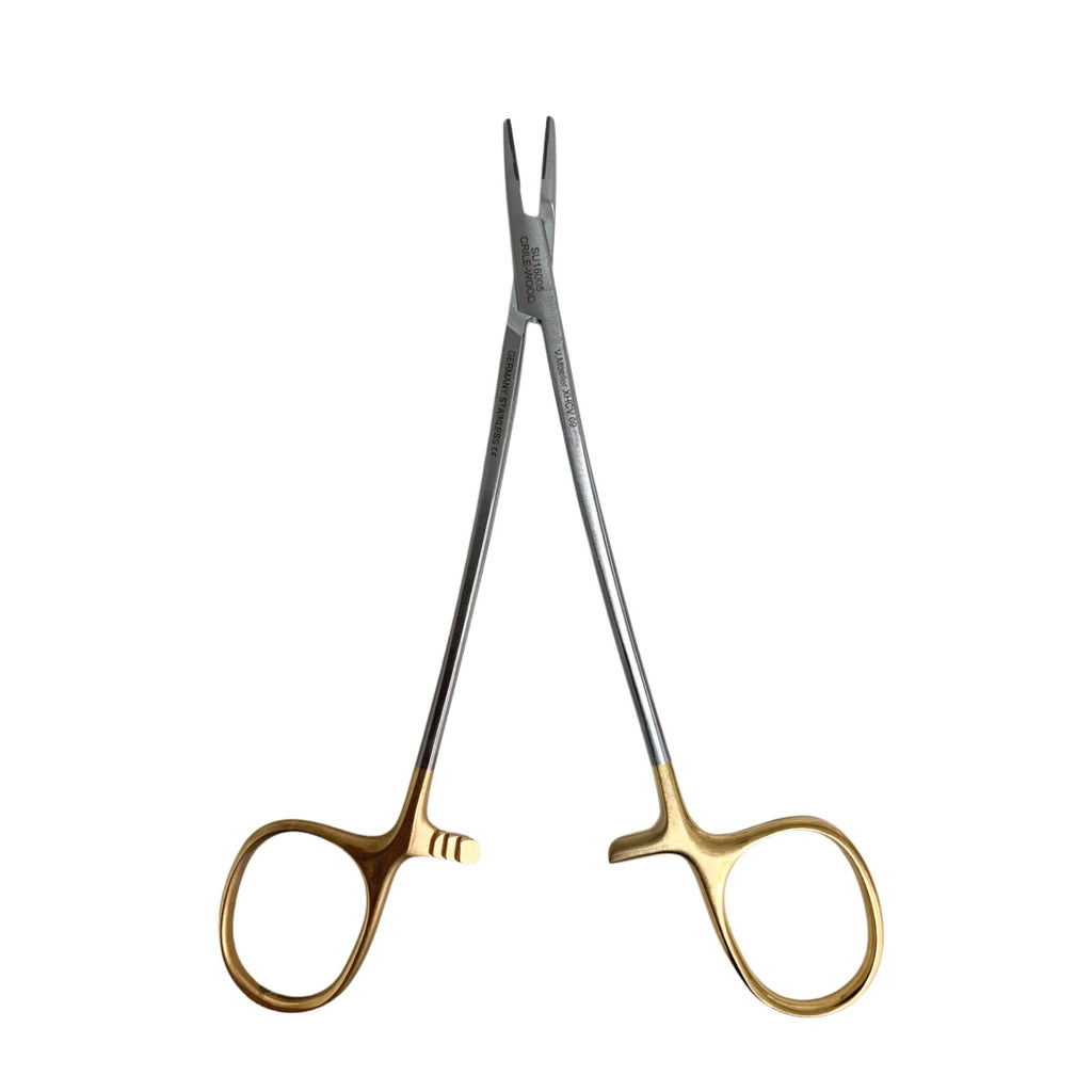 V. Mueller Surgical Needle Holder 6" Su16005 Gold Handle