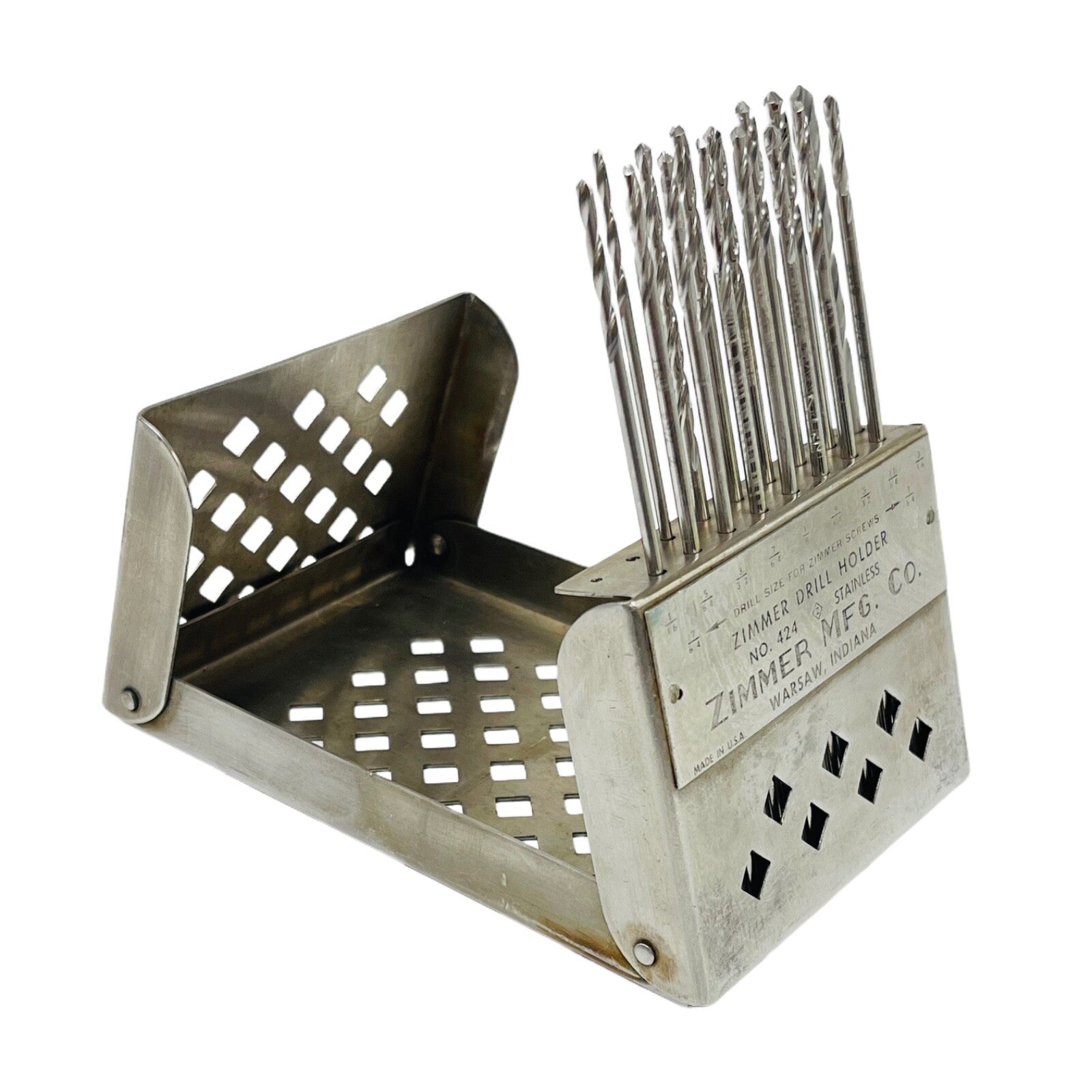 Zimmer REF 424 Folding Drill Case ( Holder )  With Drill Bit