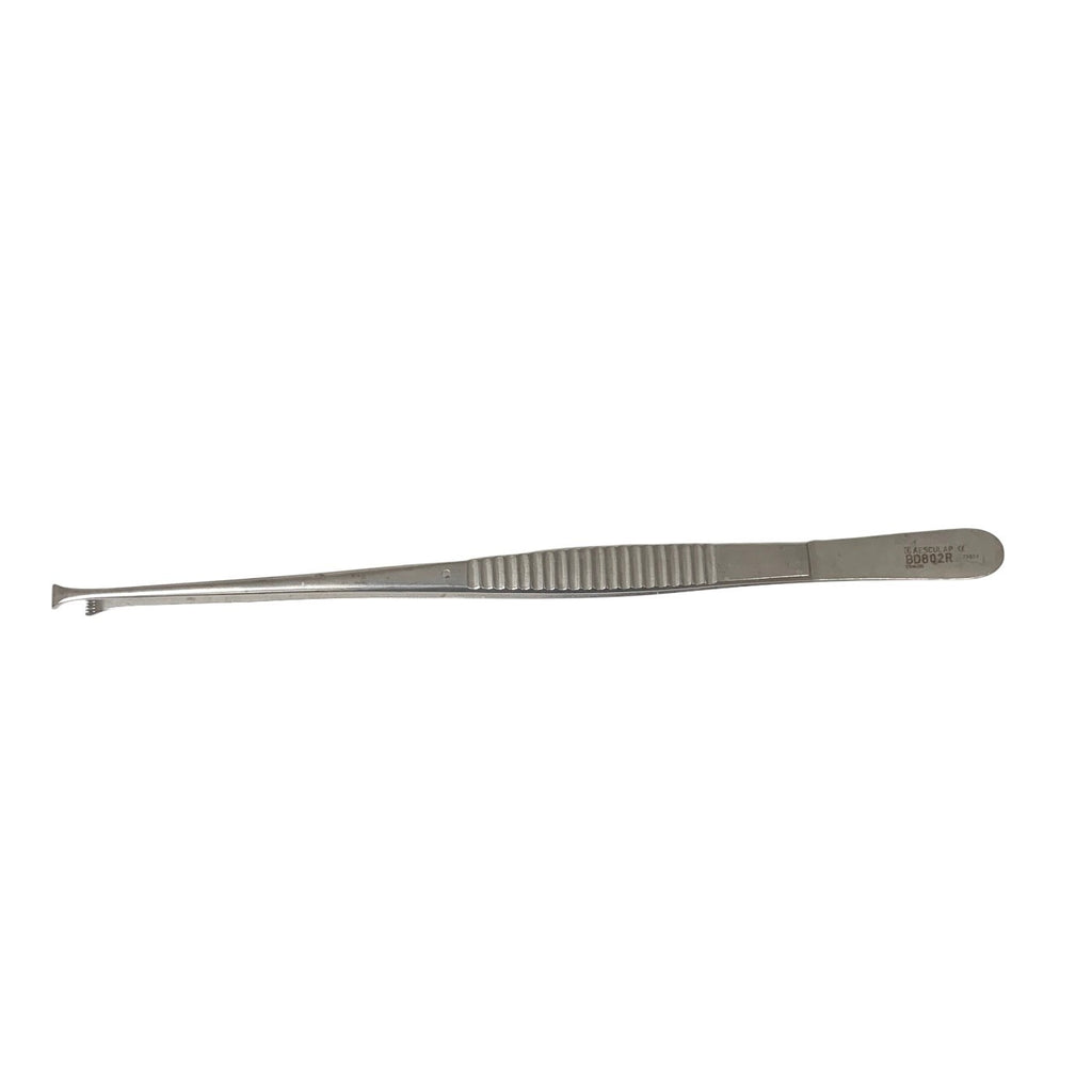 AESCULAP BD802R NELSON Tissue Forceps, straight, 9", jaw width 6mm. 6x7 teeth