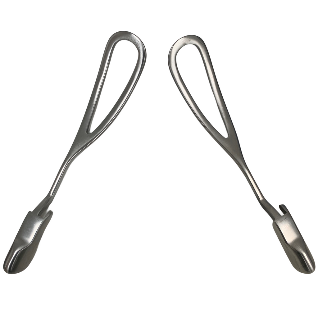 AESCULAP ET245R LOT OF 2 Simpson Obstetrical Forceps Fenestrated Jaws Gynecology