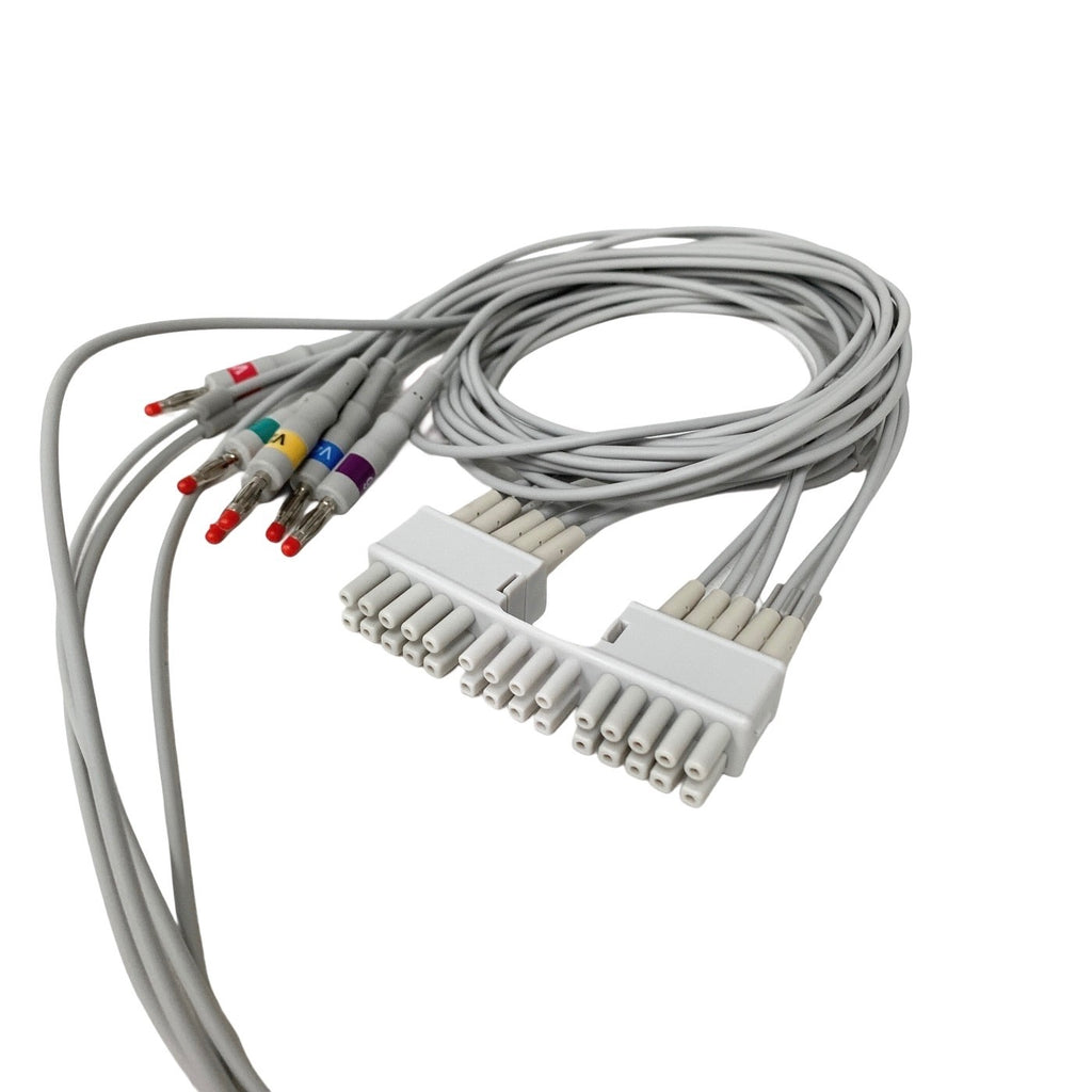 Cables & Sensors LMT10-LB0 10 Lead EKG Leadwire Mortara Compatible AHA 4mm Banan