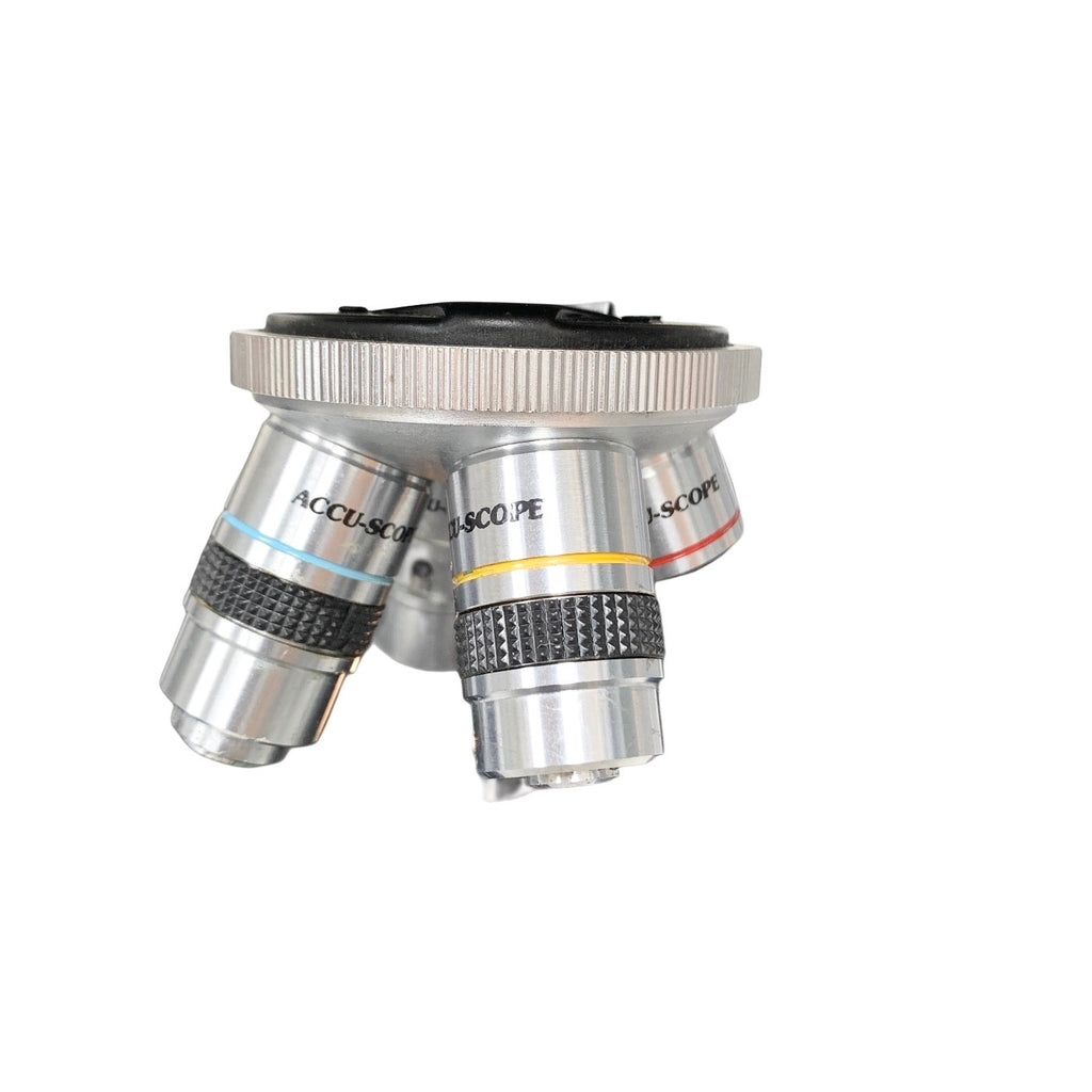ACCU-SCOPE REF 1812WSWH, BINOCULAR MICROSCOPE,  w/ 4x, 10x, 40x, 100x OBJECTIVE