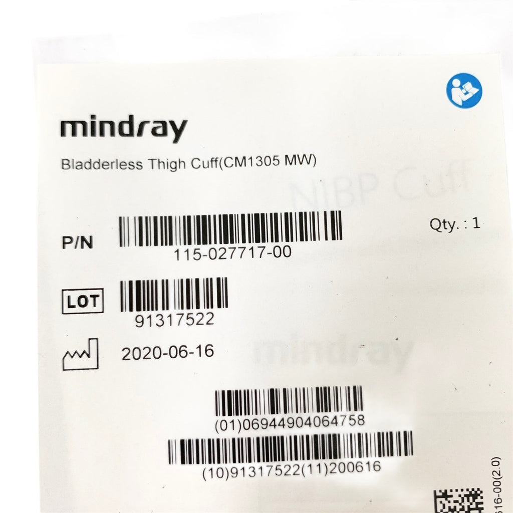 SHENZHEN MINDRAY REF 115-027717-00, Bladderless Thigh Cuff