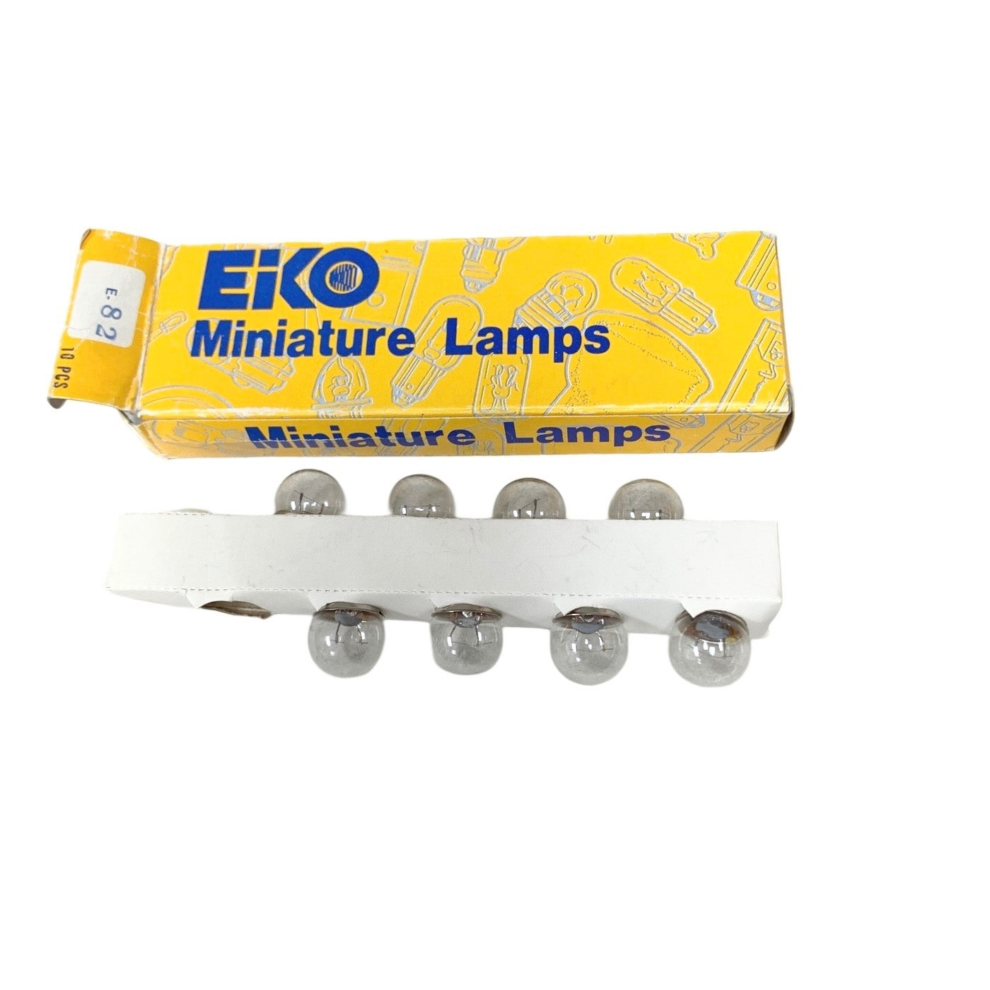 Eiko E-82 Miniature Lamp Bulb 6.5V 1.02A G6 DC Bayonet Base (BA15d) Lot of 8