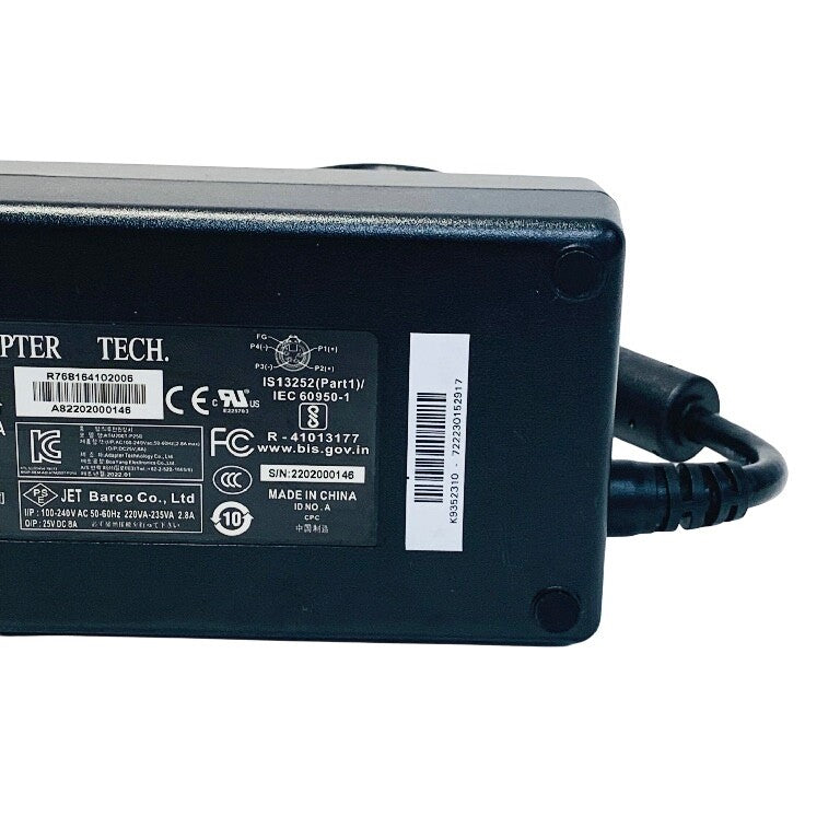 Adapter Tech REF ATM200T-P250, Medical 25V 8A Power Supply