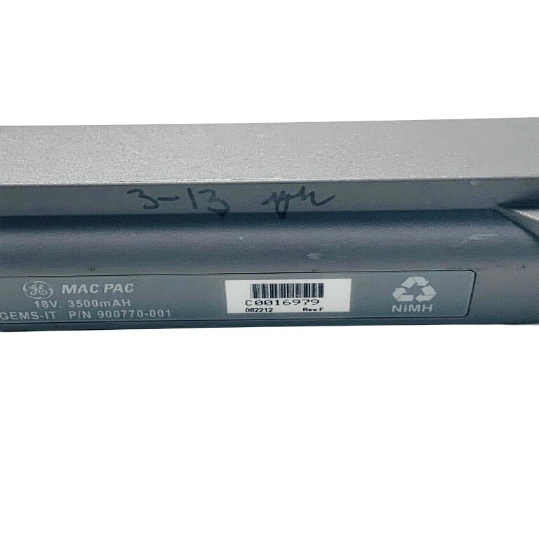 GE/Marquette REF 900770-001, Battery For Mac Pac, 3500 mAH Rechargeable, GEMS-IT