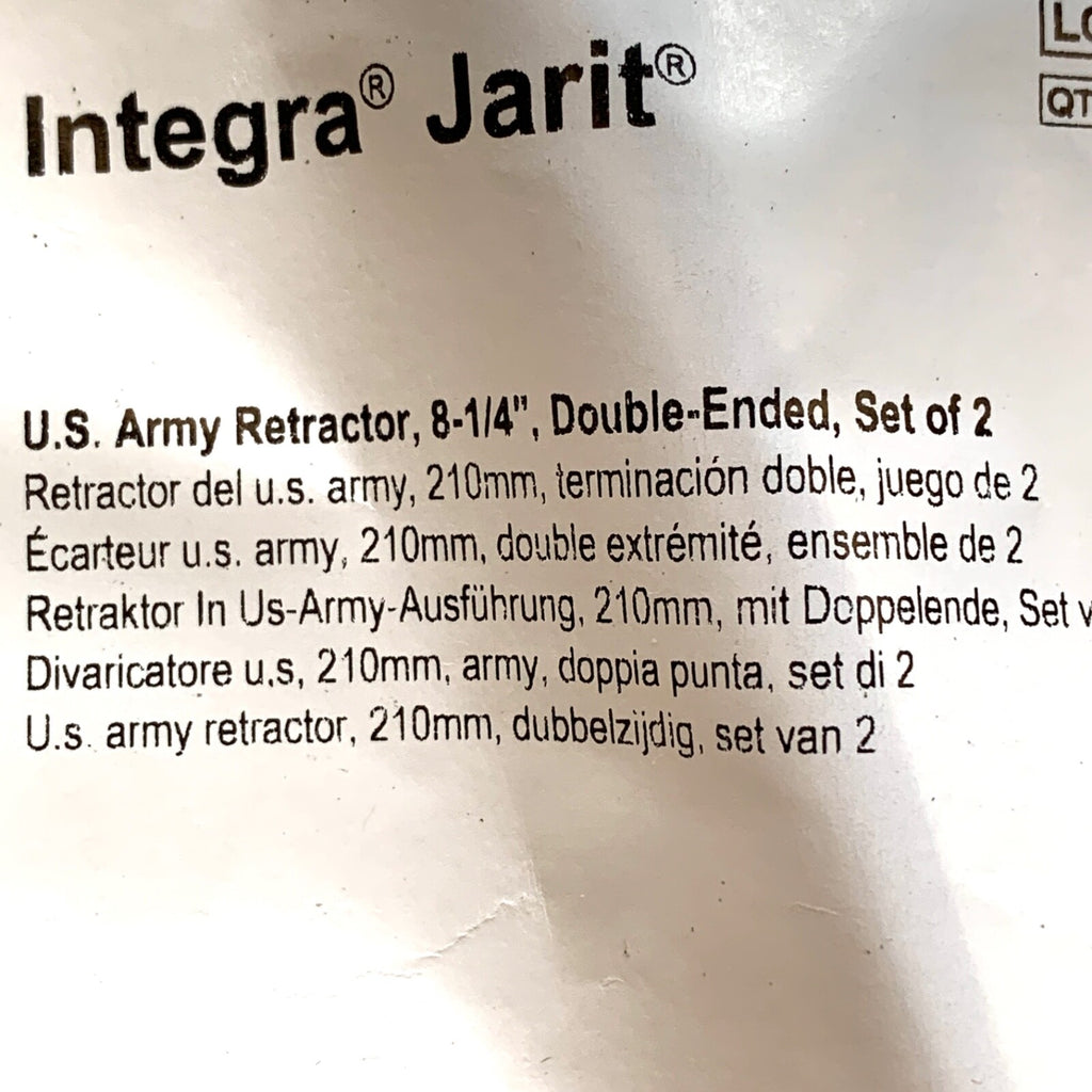Integra Jarit REF 200-105, U.S. Army Retractor Set of 2, 8-1/4" Double Ended