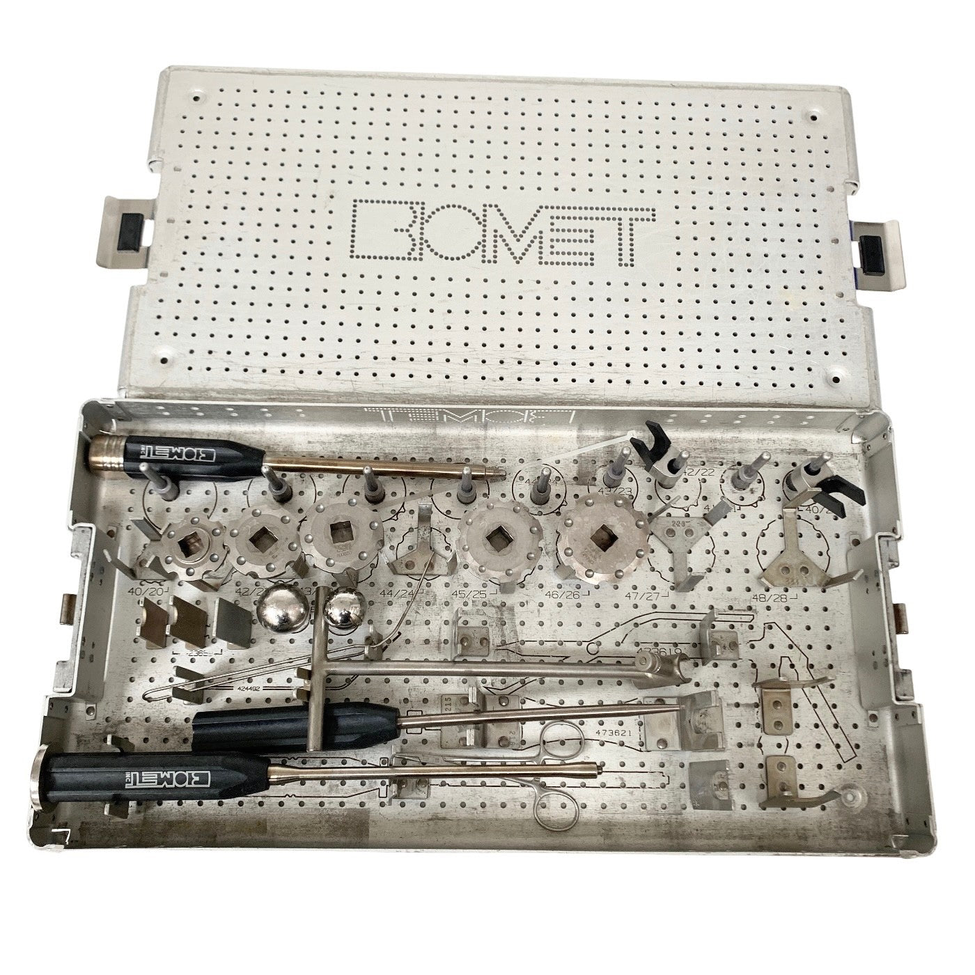 BIOMET REF 502030, 1070501 INSERTION EXTRACTION INTRUMENTS, SET OF 15, MISSING