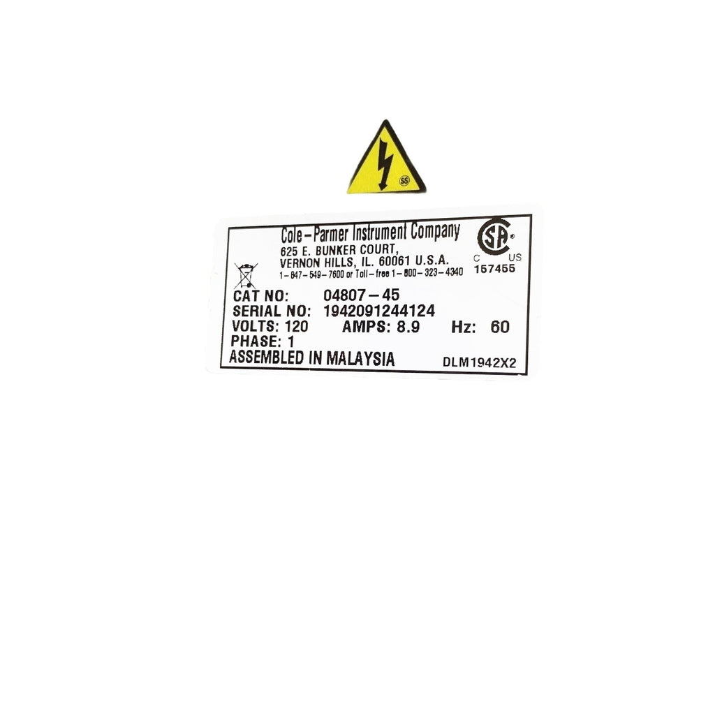 COLE PARMER REF 04807-45, ANALOG Magnetic Stirring Hotplate