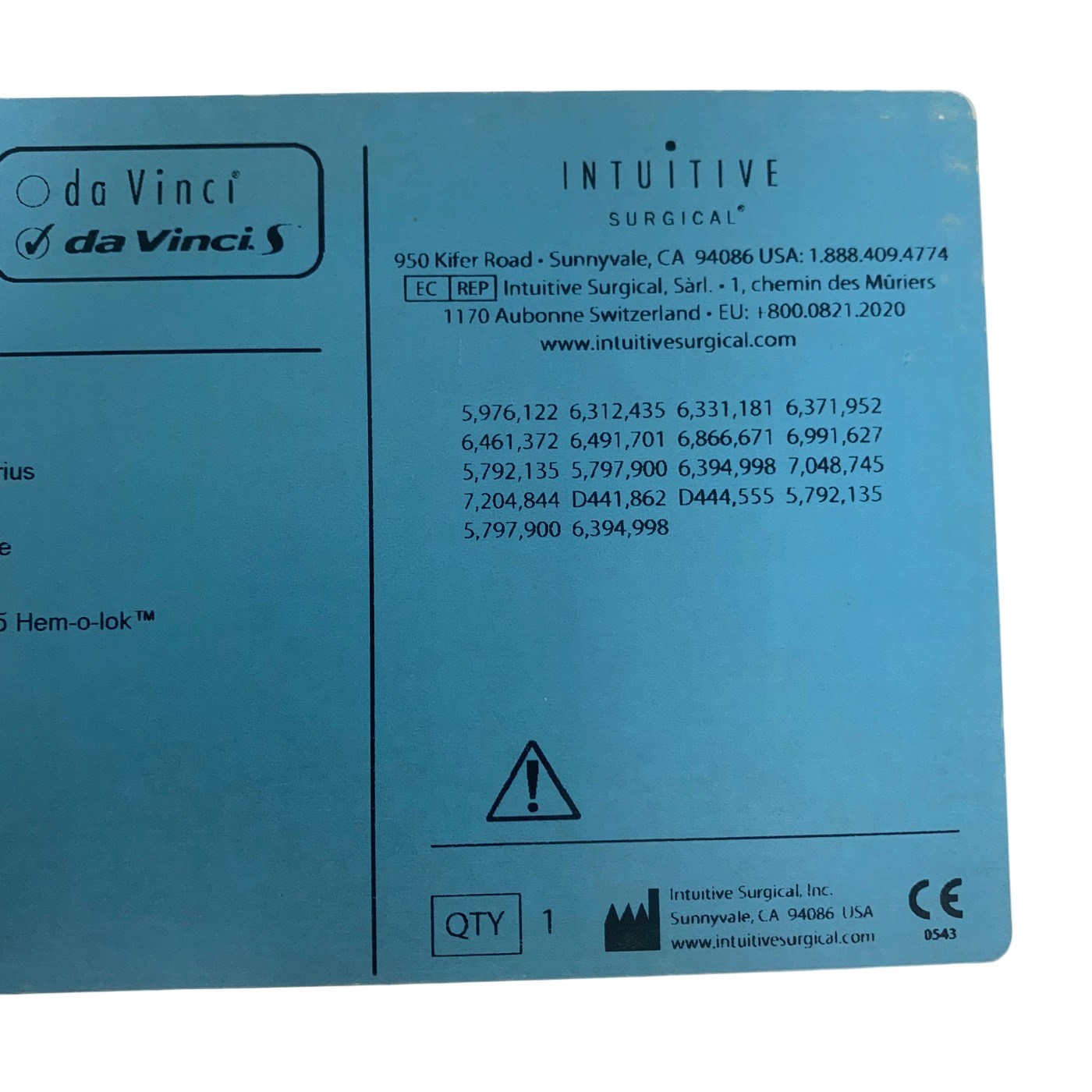 Intuitive Surgical 420230 Da Vinci Large Hem-o-lok Clip Applier (New)
