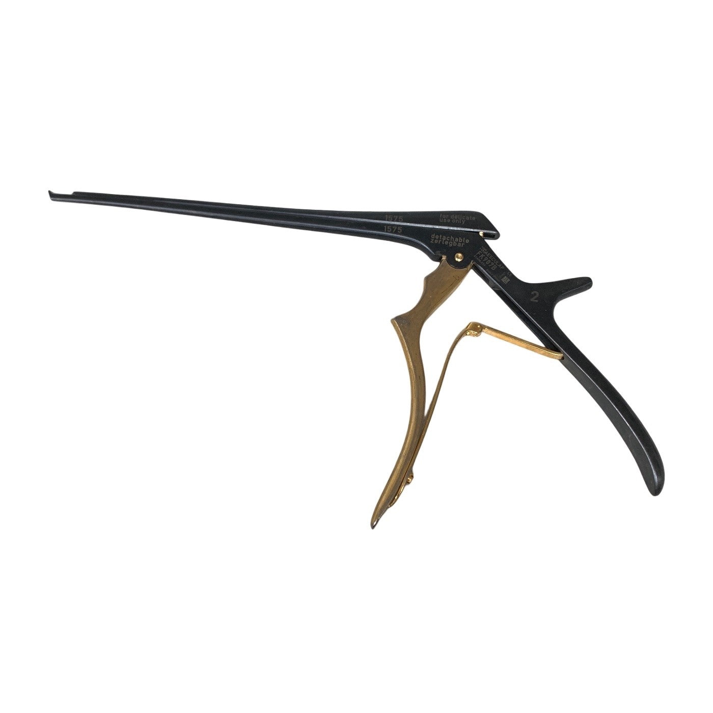 Aesculap FK907B 2mm Kerrison Bone Punch 130 Up Noir Thin Footplate 180mm Rongeur