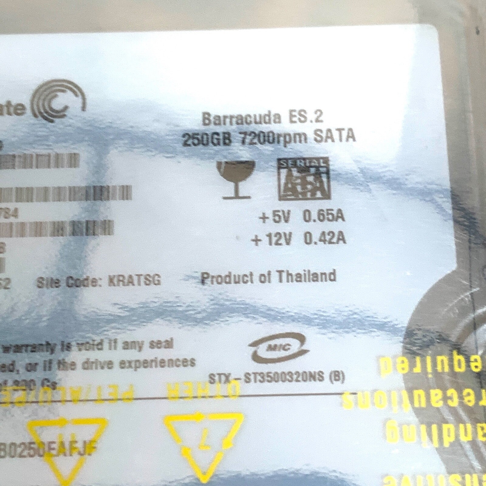 Seagate REF 9CA152-784, Barracuda ES2, 250GB 7200rpm SATA Disk