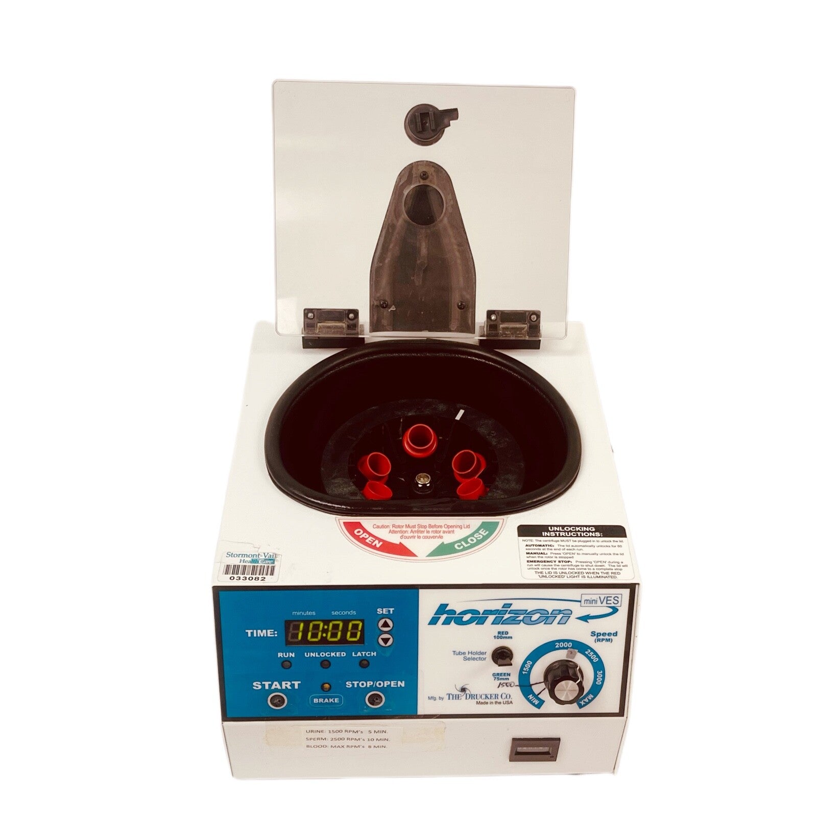 The Drucker Horizon REF 642Ves Mini Ves 3200Rpm Variable Speed Centrifuge