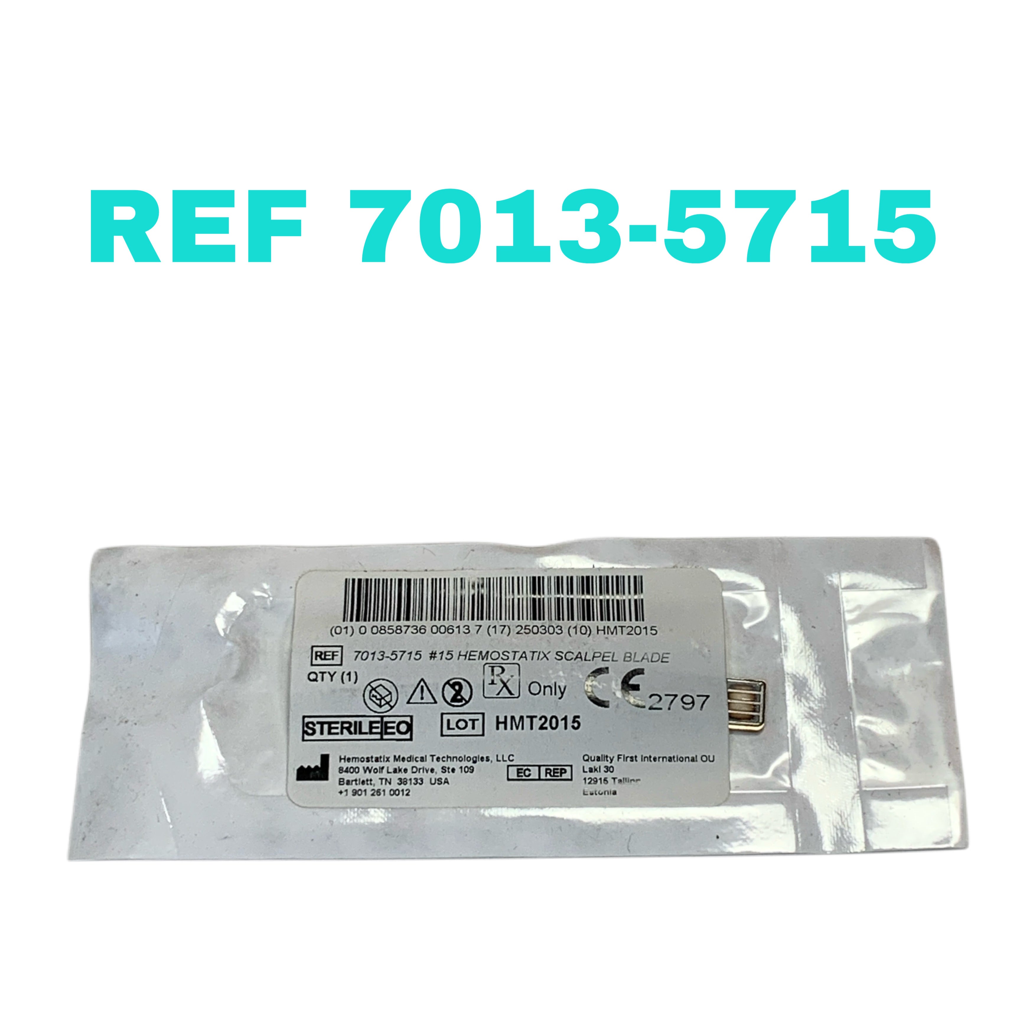 HEMOSTATIX MEDICAL TECHNOLOGIES REF 7013-5715 #15 Hemostatix Scalpel Blade, Expired