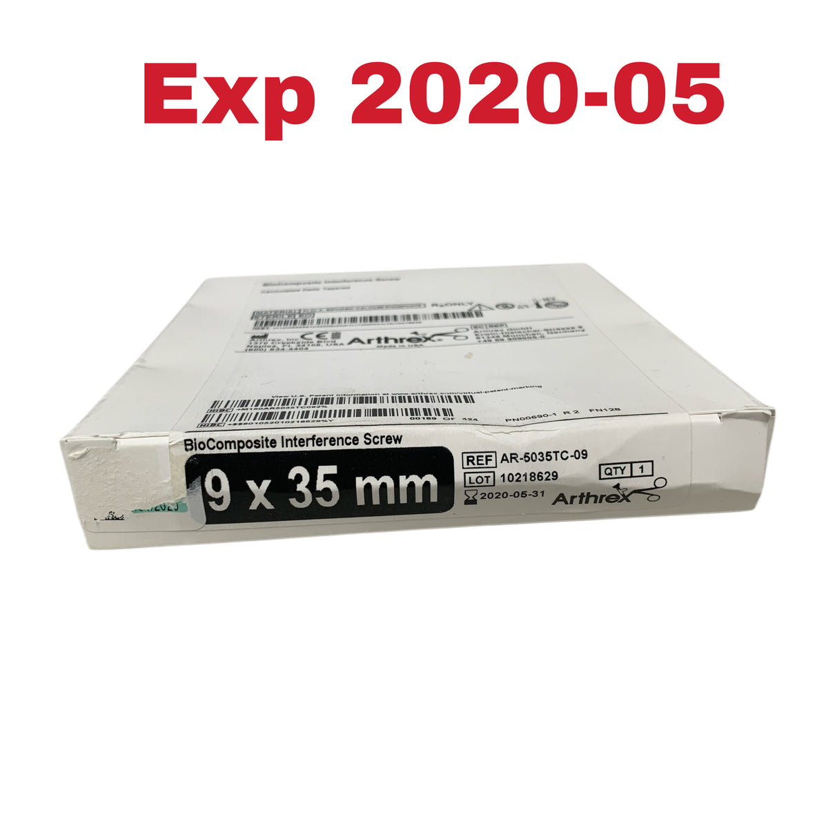 ARTHREX AR-5035TC-09 BioComposite Interference Screw 9 x 35 mm Exp 2020 05