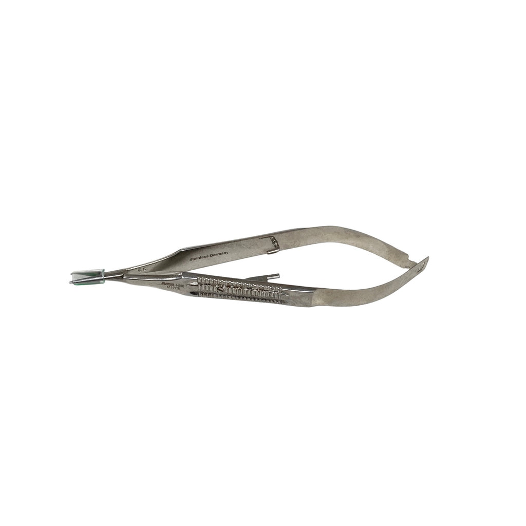 AMBLER REF 4403E Castroviejo needle holder 5 1/8'',delicate, straight, 9.0mm jaws, wide flat handle, with lock