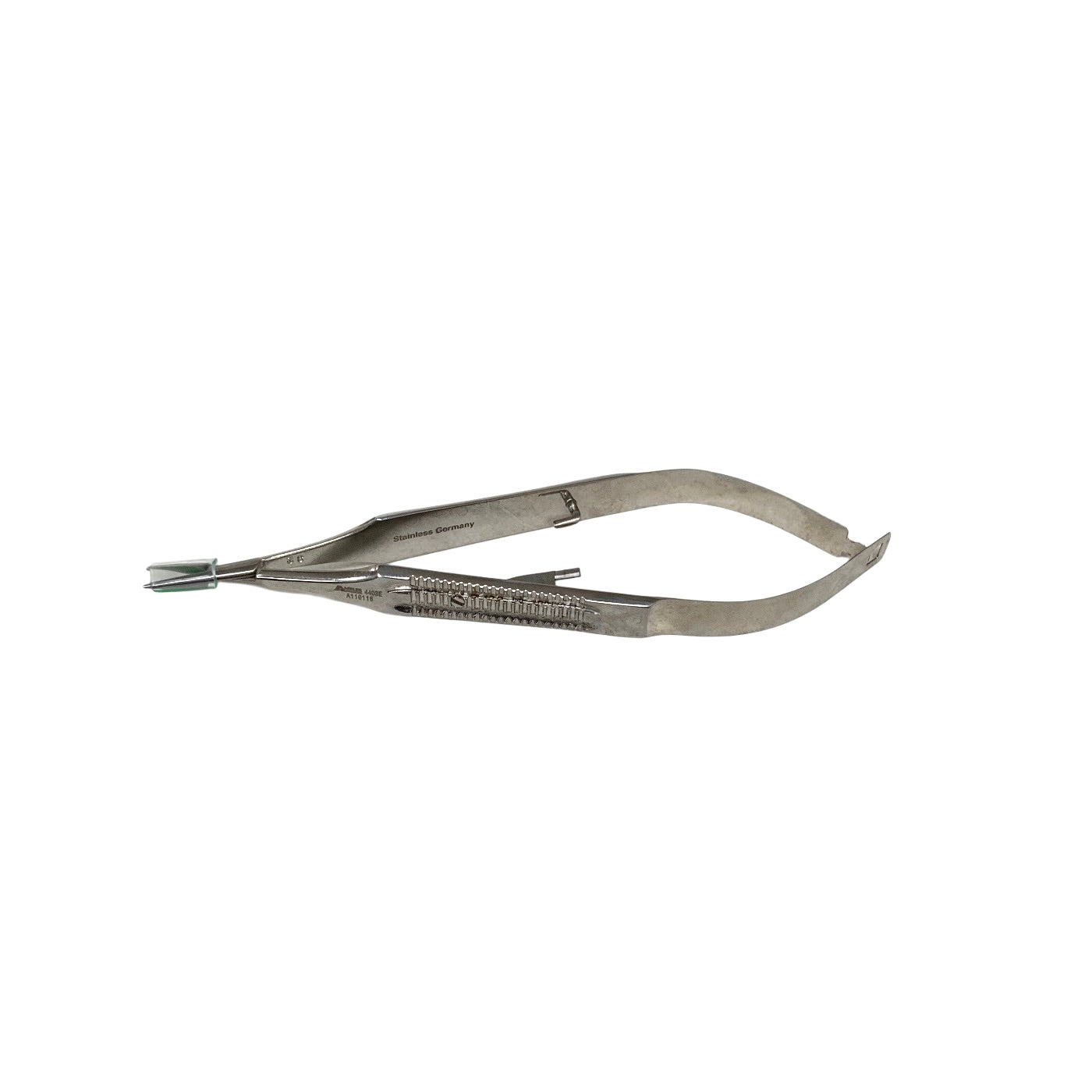 AMBLER REF 4403E Castroviejo needle holder 5 1/8'',delicate, straight, 9.0mm jaws, wide flat handle, with lock
