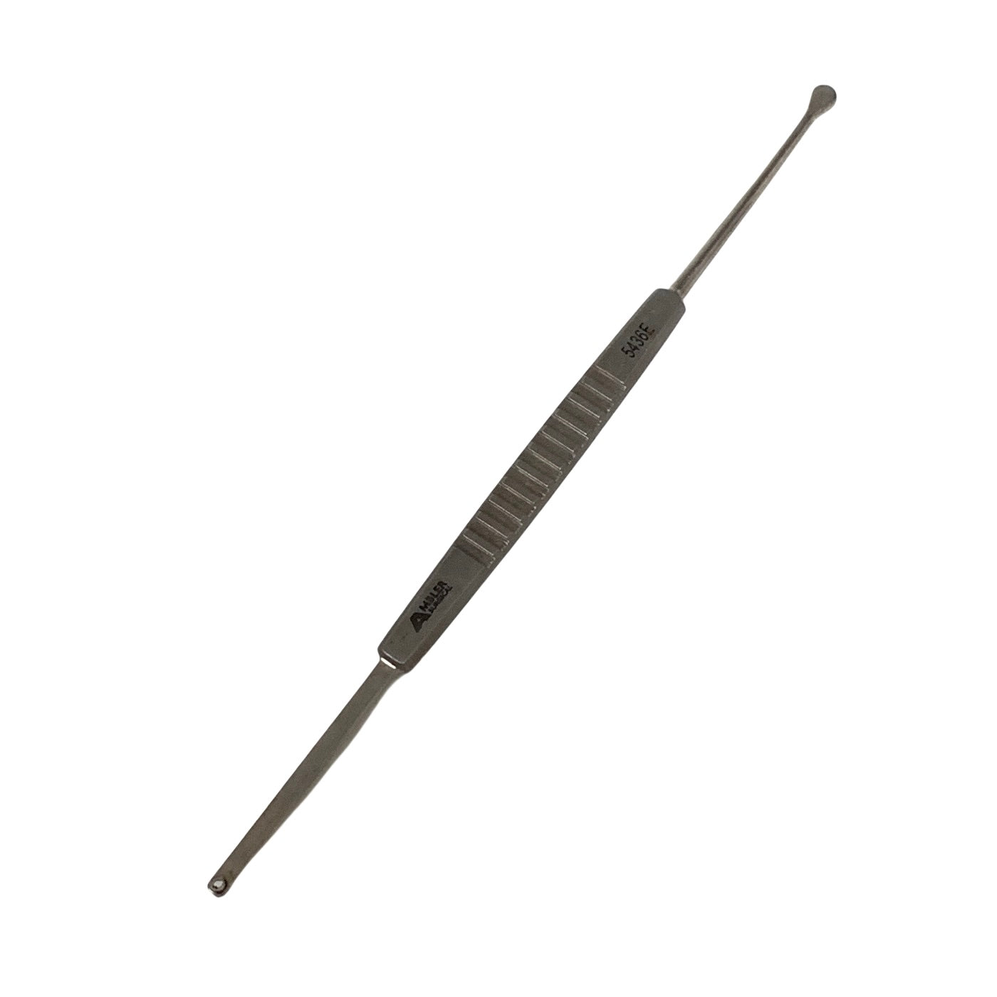 AMBLER REF 5436E O'Connor scleral depressor/marker 5 3/8'', double-ended, 3.0mm wide teardrop-shaped end and 1.5mm Gass marking end, flat handle