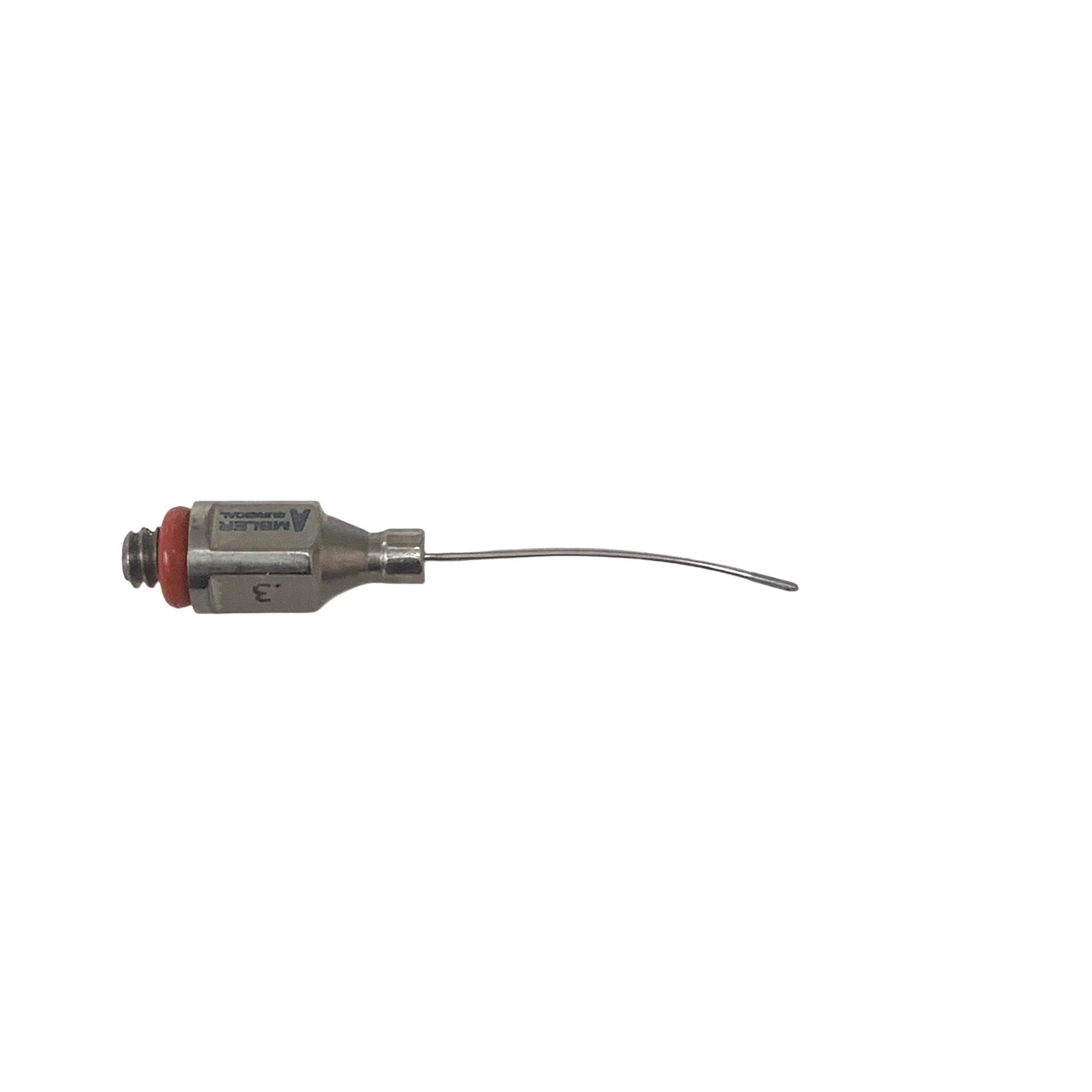 AMBLER REF 7652E Bimanual aspiration tip 23 gauge, curved shaft, 0.3mm single aspiration port