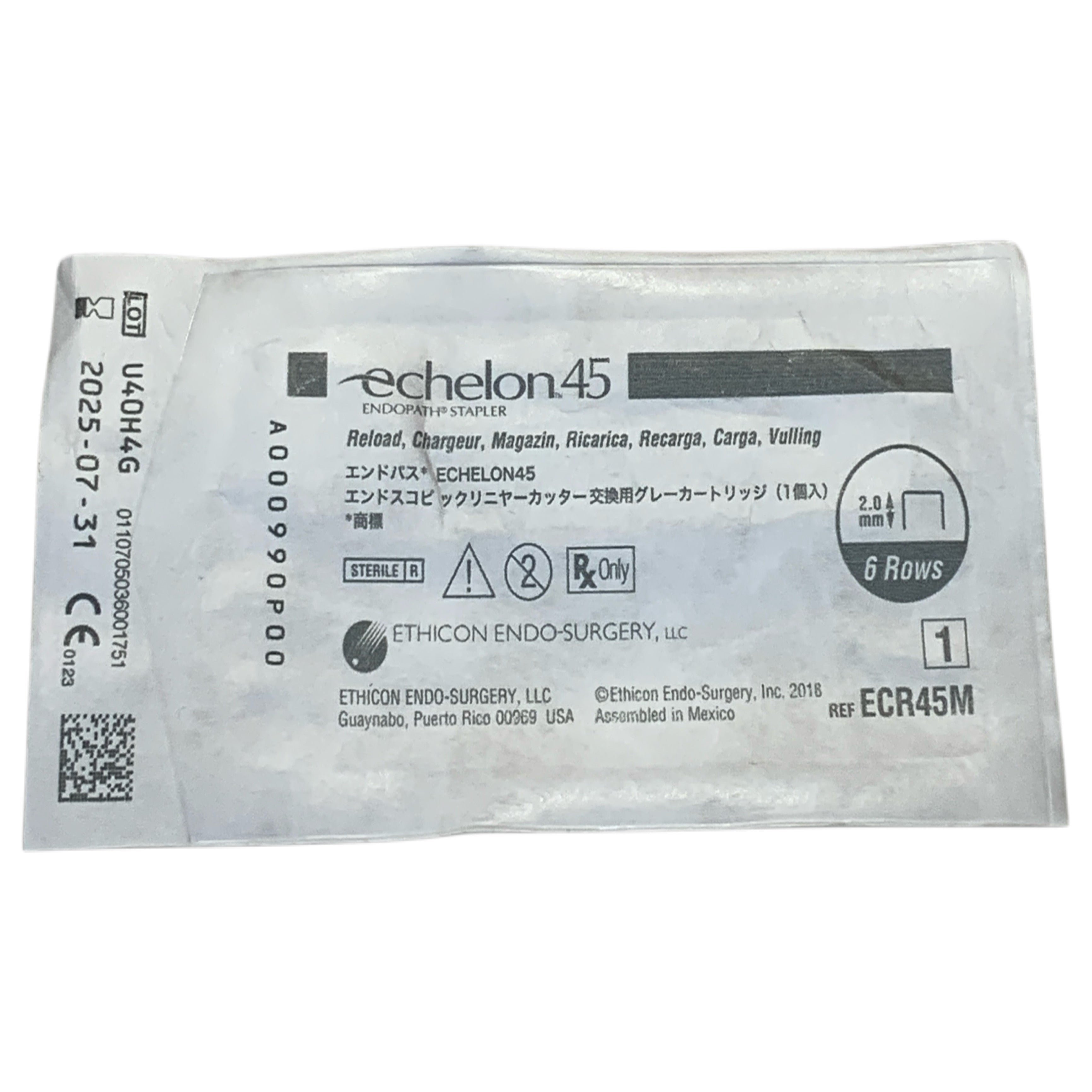 ETHICON REF ECR45M Echelon 45 Endopath Stapler Reload Exp.2025/07