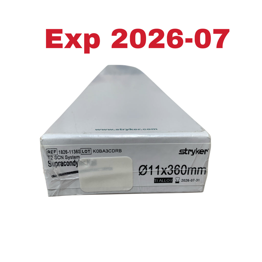 STRYKER 1826-1136S T2 SCN System Supracondylar Nail 11x360mm Exp 2026 07