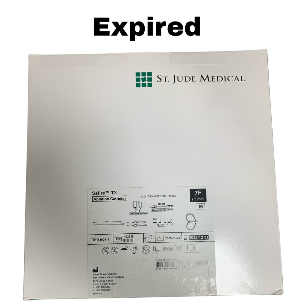 ST JUDE MEDICAL 402839 Safire TX Ablation Catheter 7F 2.3 mm 110 cm EXP 2025 12
