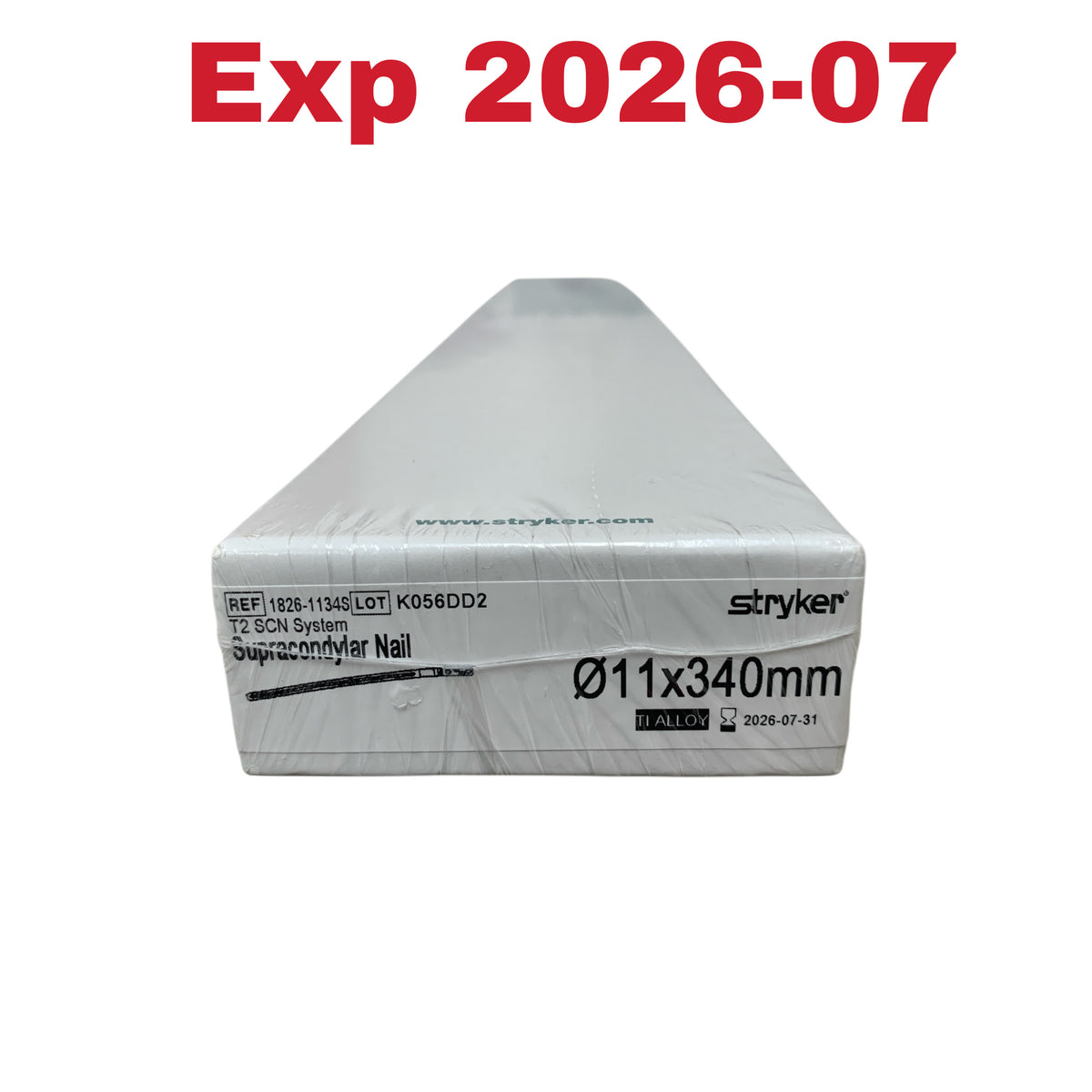 STRYKER 1826-1134S T2 SCN System Supracondylar Nail 11x340mm Exp 2026 07