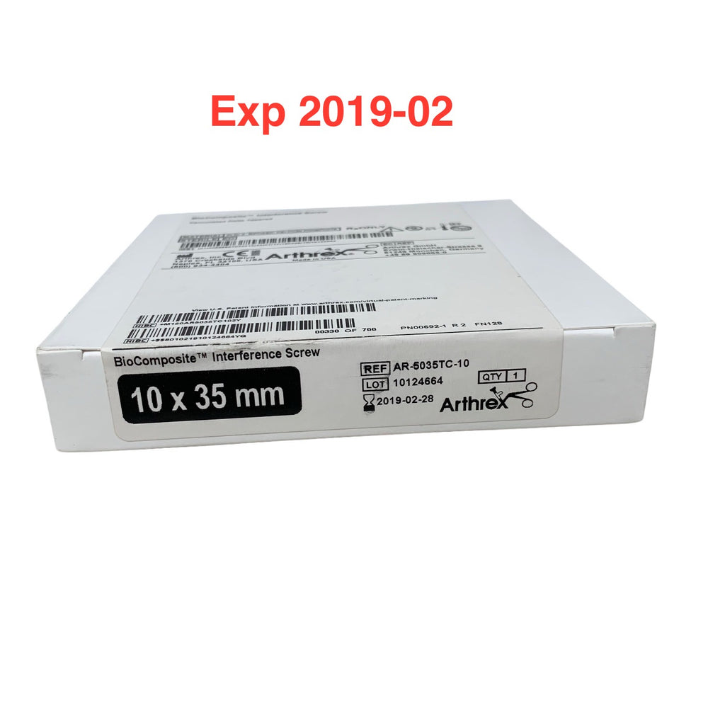 ARTHREX AR-5035TC-10 BioComposite Interference Screw 10 x 35 mm Exp 2019 02