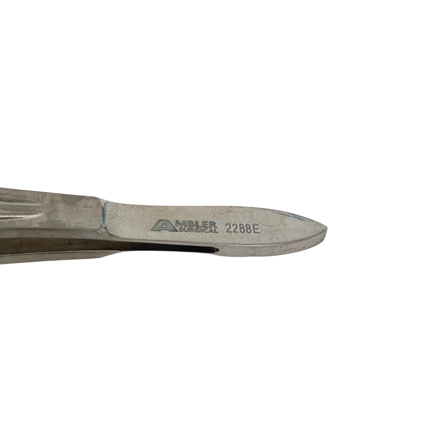 AMBLER REF 2288E MacGregor conjunctival forceps 4 3/8'',straight shafts, 5.5mm tying platform, 1.0mm cross-serrated tips, wide flat handle