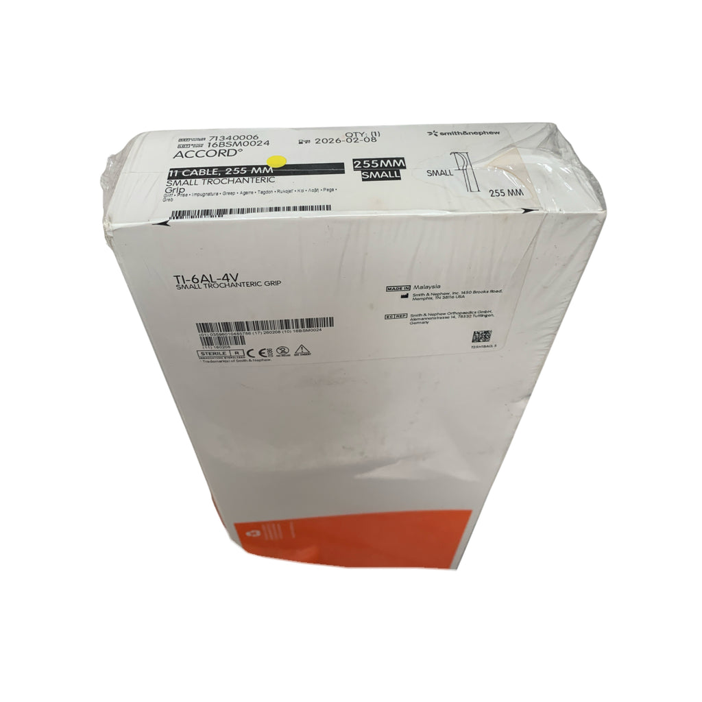 SMITH & NEPHEW REF 71340006 ACCORD 11 Cable 255 MM Small Trochanteric Grip TI-6AL-4V EXP 2026 02