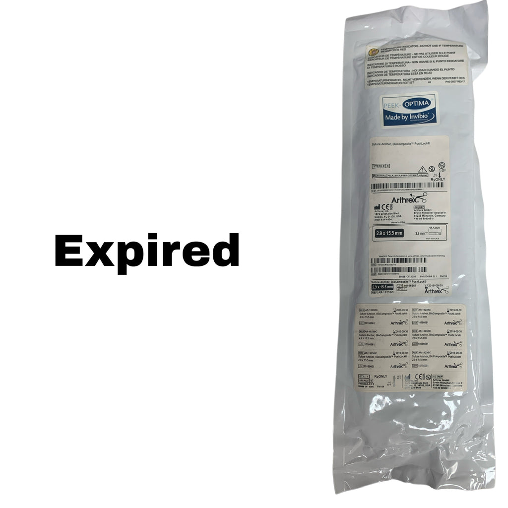 ARTHREX AR-1923BC Suture Anchor BioComposite PushLock 2.9 x 15.5 mm EXP 2019 09