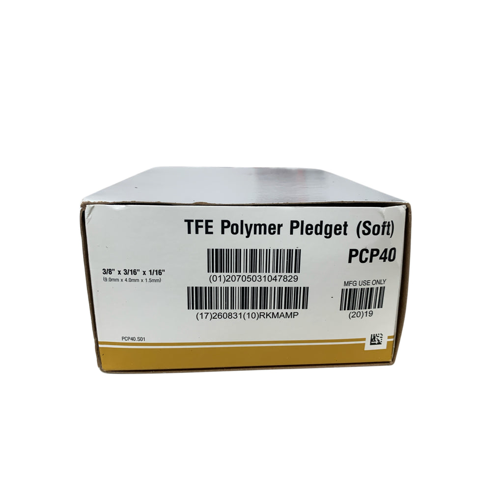 ETHICON PCP40 TFE Polymer Pledget Soft Suture Buttress 3/8in x 3/16in x 1/16in 9.0mm x 4.0mm x 1.5mm Box of 36 EXP 2026 08