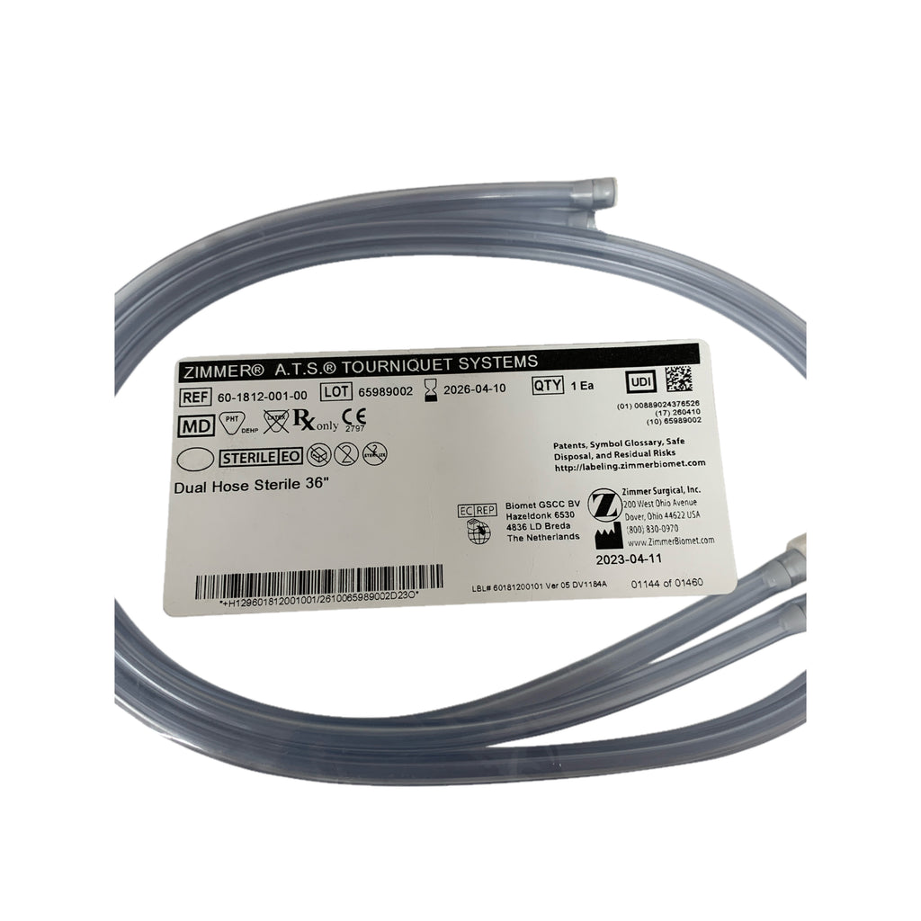 ZIMMER Biomet REF 60-1812-001-00 A.T.S. Tourniquet System Dual Hose Sterile 36", Exp.2026/04