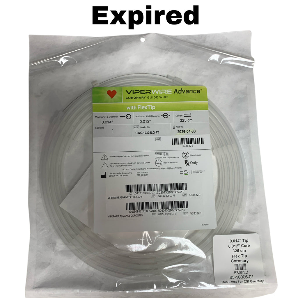 CSI GWC-12325LG-FT ViperWire Advance Coronary Guide Wire FlexTip 0.014in 325cm EXP 2026 04
