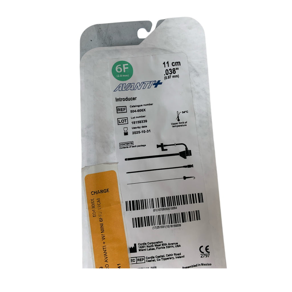 CORDIS REF 504-606X AVANTI+ Introducer 6F 11cm .038", Exp.2025/10