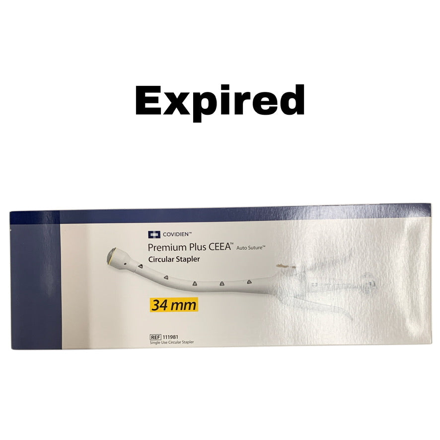 COVIDIEN 111981 Premium Plus CEEA Auto Suture Circular Stapler Single Use 34 mm EXP 2019 07
