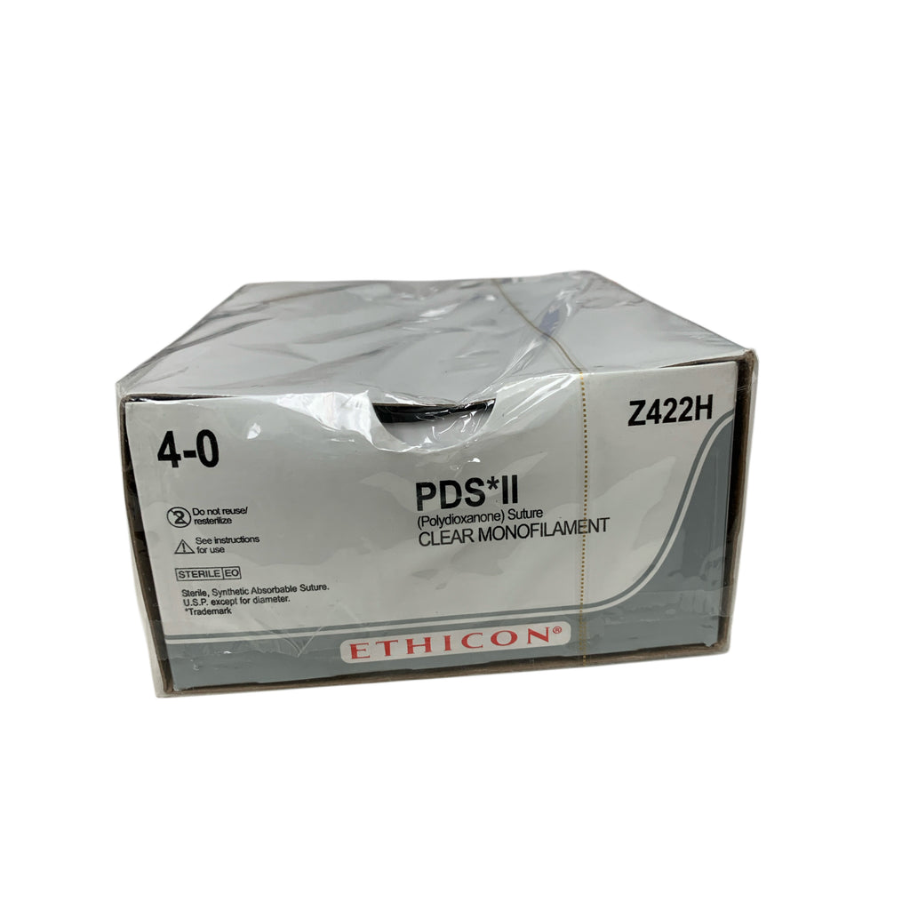 ETHICON REF Z422H PDS II Clear Monofilament Suture 4-0 FS-2 27" (70cm) Box of 36, Exp.2026/02