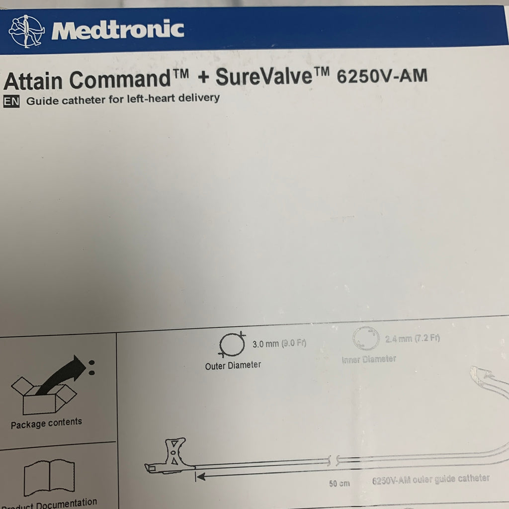 MEDTRONIC 6250V-AM Attain Command SureValve Guide Catheter 50cm EXP 2020 01