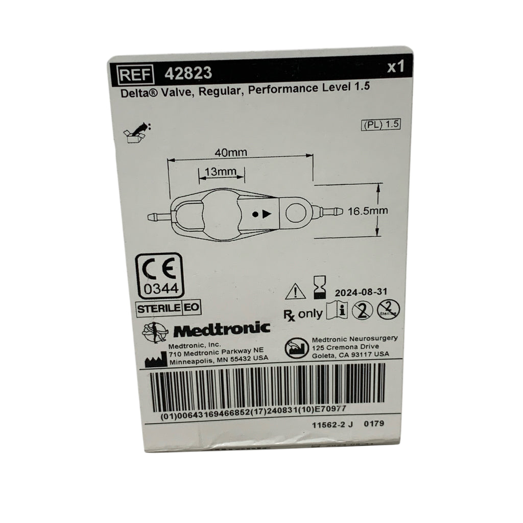MEDTRONIC 42823 Delta Valve Regular Performance Level 1.5 Exp 2024 08