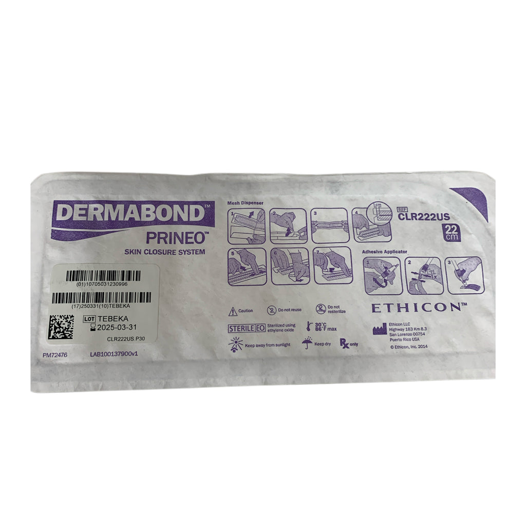 ETHICON REF CLR222US Dermabond Prineo Skin Closure System 22cm, Exp.2025/03