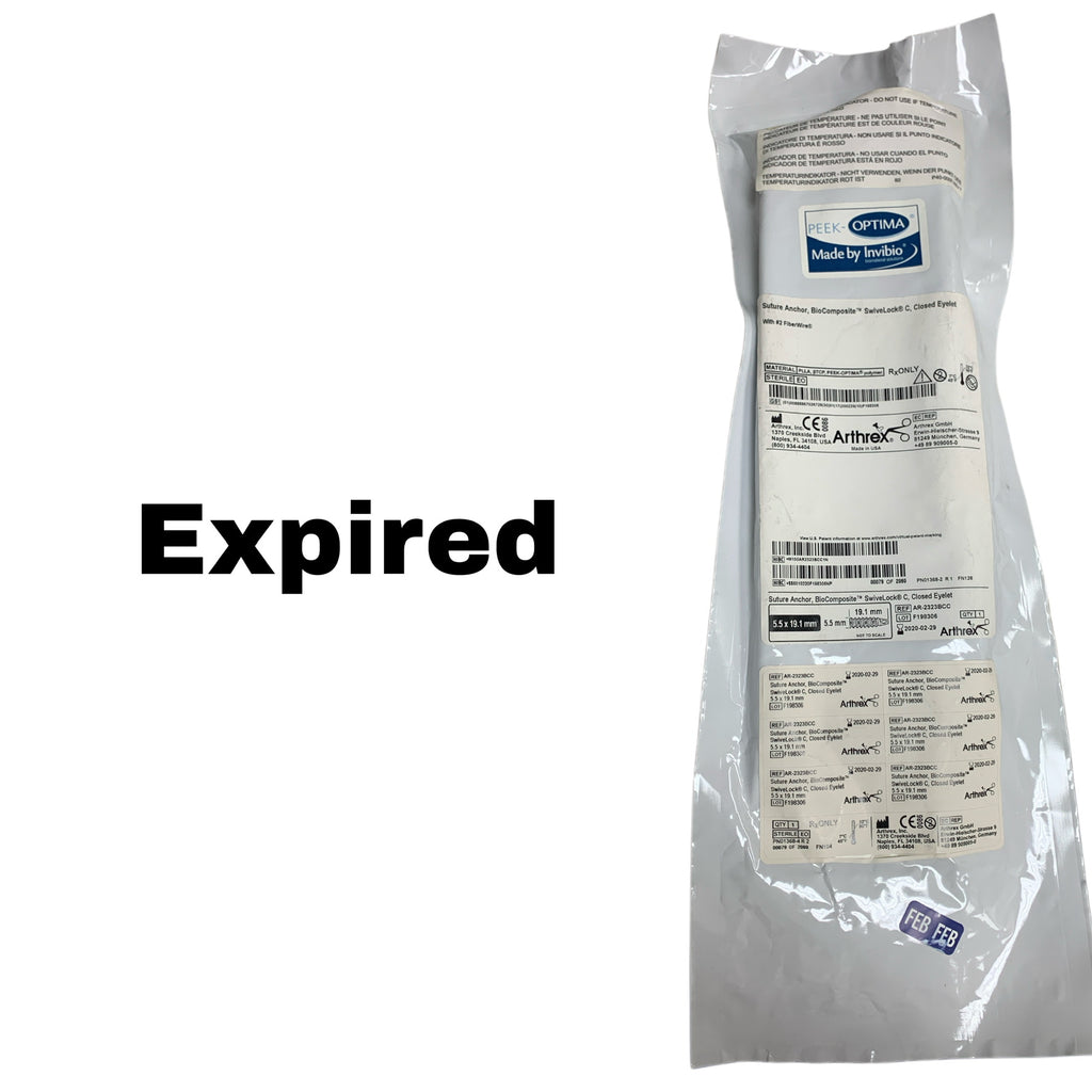 ARTHREX AR-2323BCC BioComposite SwiveLock C Suture Anchor 5.5 x 19.1mm, EXP 2020-02