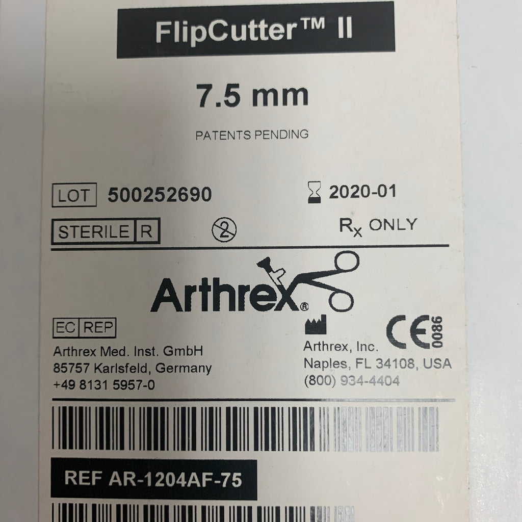 ARTHREX AR-1204AF-75 FlipCutter II 7.5 mm EXP 2020 01