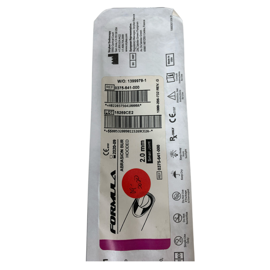 STRYKER REF 0375-641-000 Formula Small Joint Hooded Abrasion Bur 2.0 mm Exp 2020 09