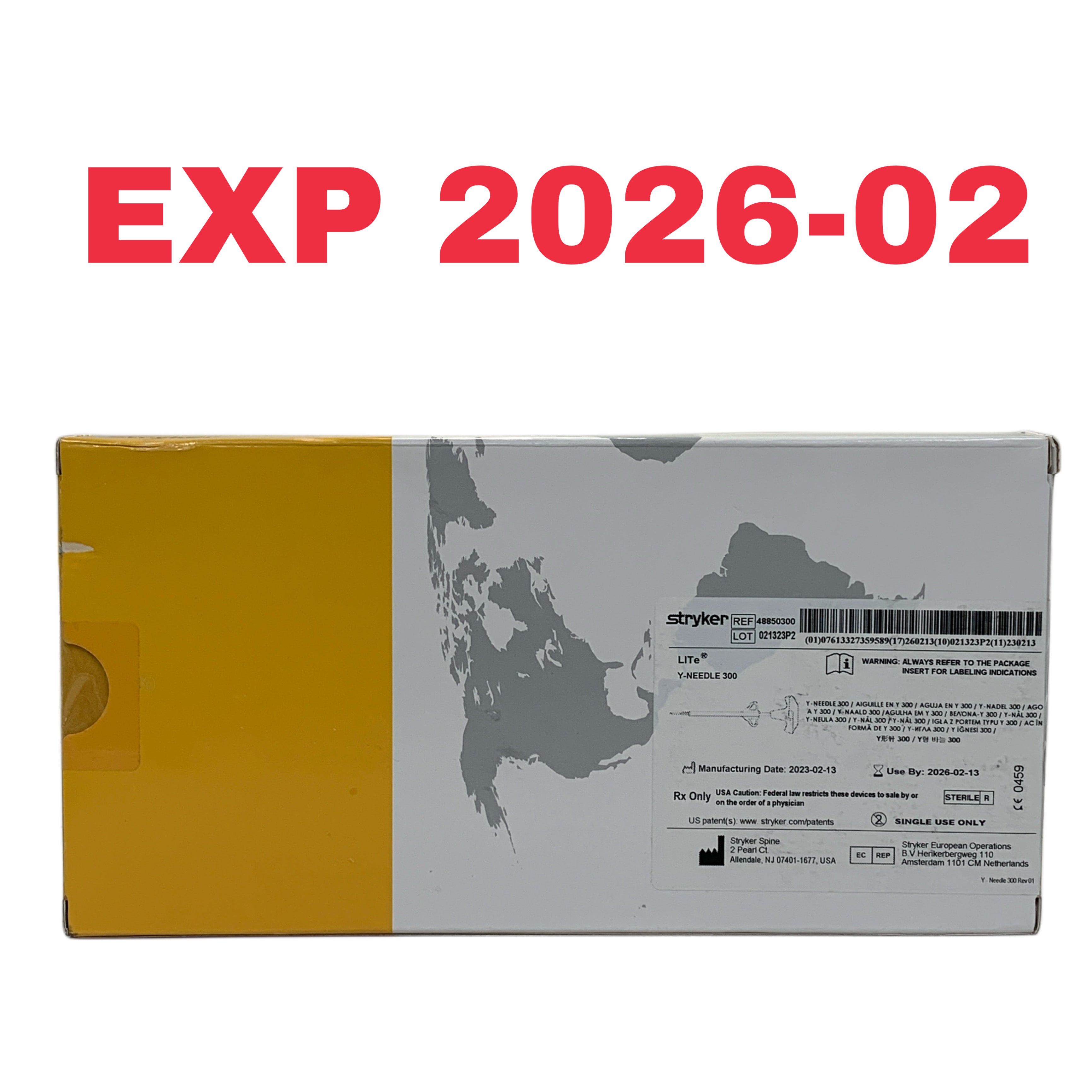 STRYKER REF 48850300 LITe Y-NEEDLE 300, Exp.2026/02