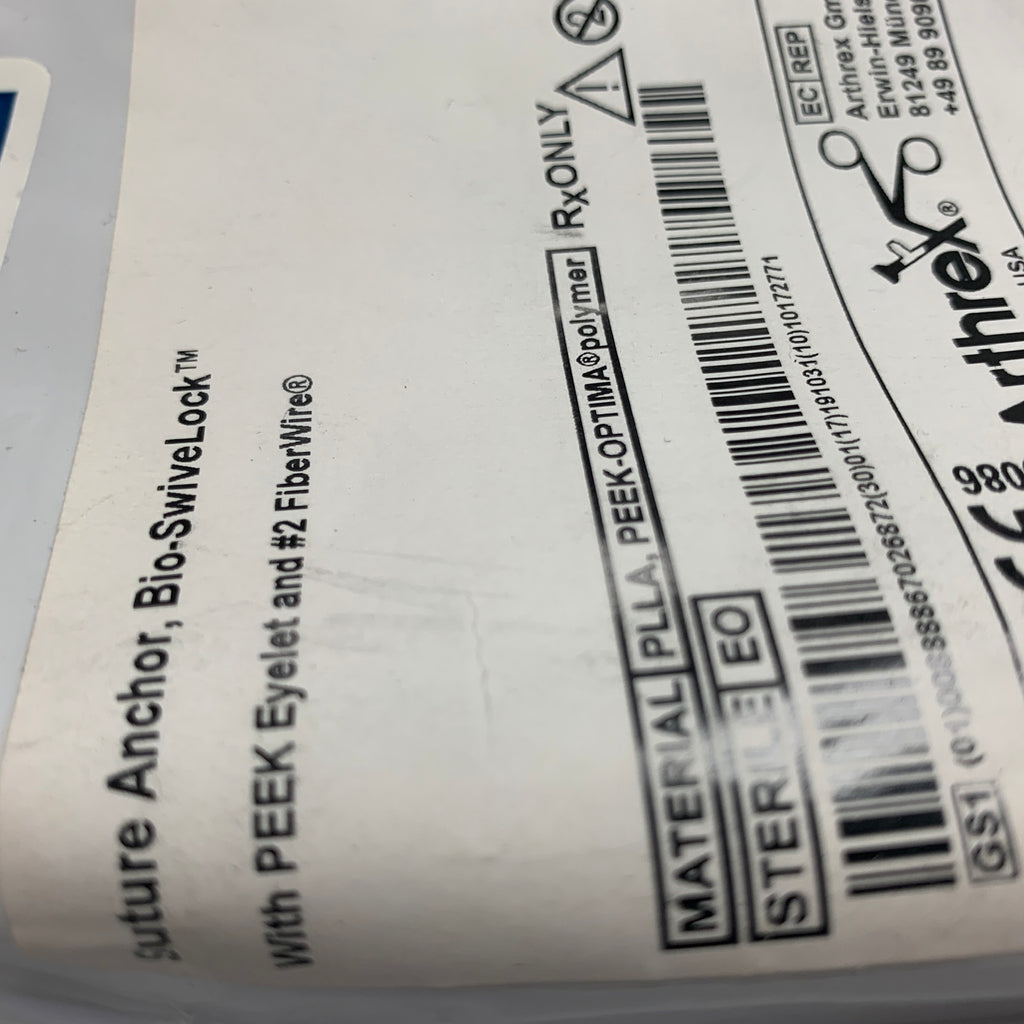 ARTHREX AR-2324BSL Suture Anchor Bio-SwiveLock 4.75 x 20 mm EXP 2019 10