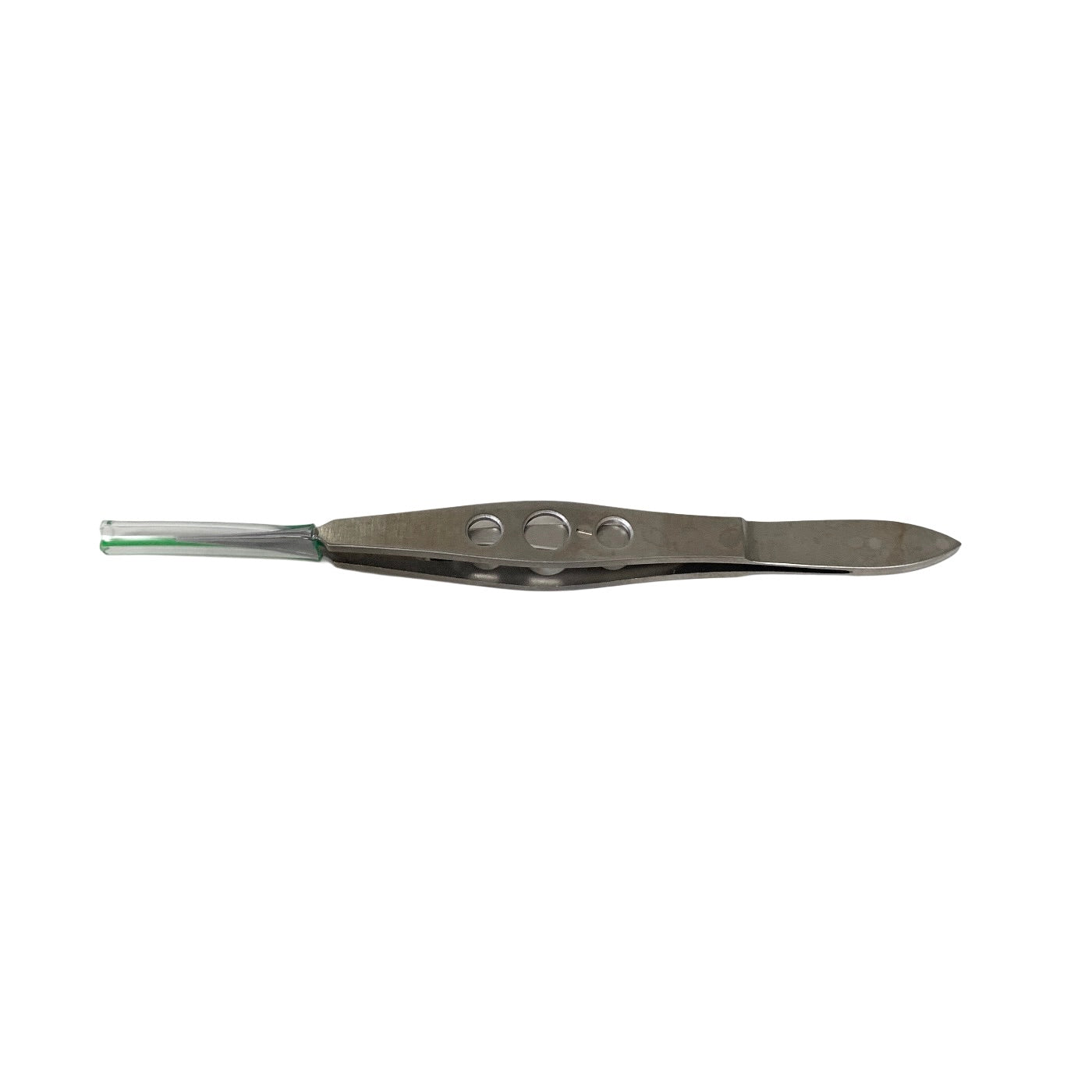AMBLER REF 9542E Stern-Castroviejo fixation forceps 4 3/8'',0.5mm 1x2 teeth, with lock, flat 3-hole handle